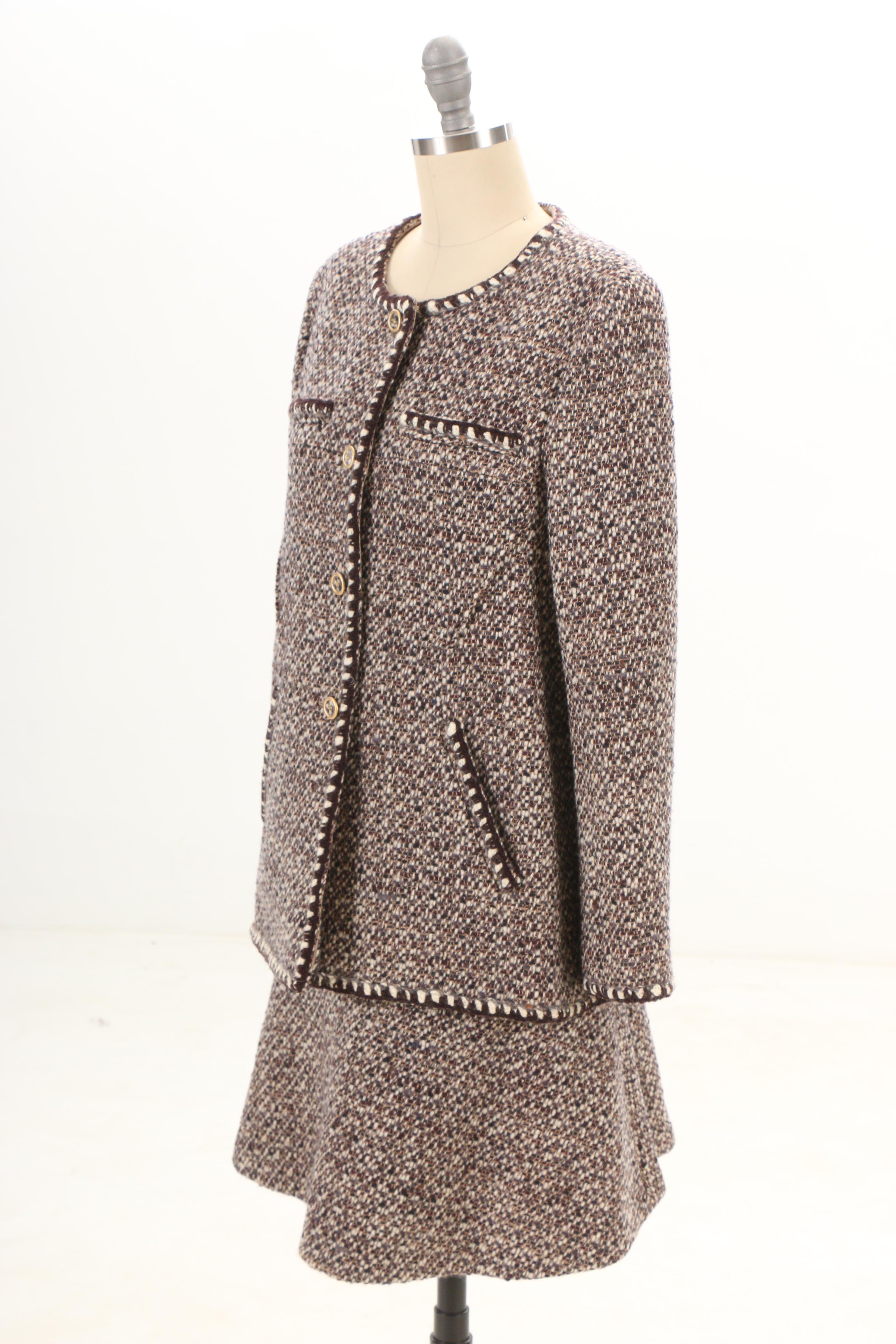 Chanel Fall/Winter 2001 Runway Collection Tweed Skirt Suit