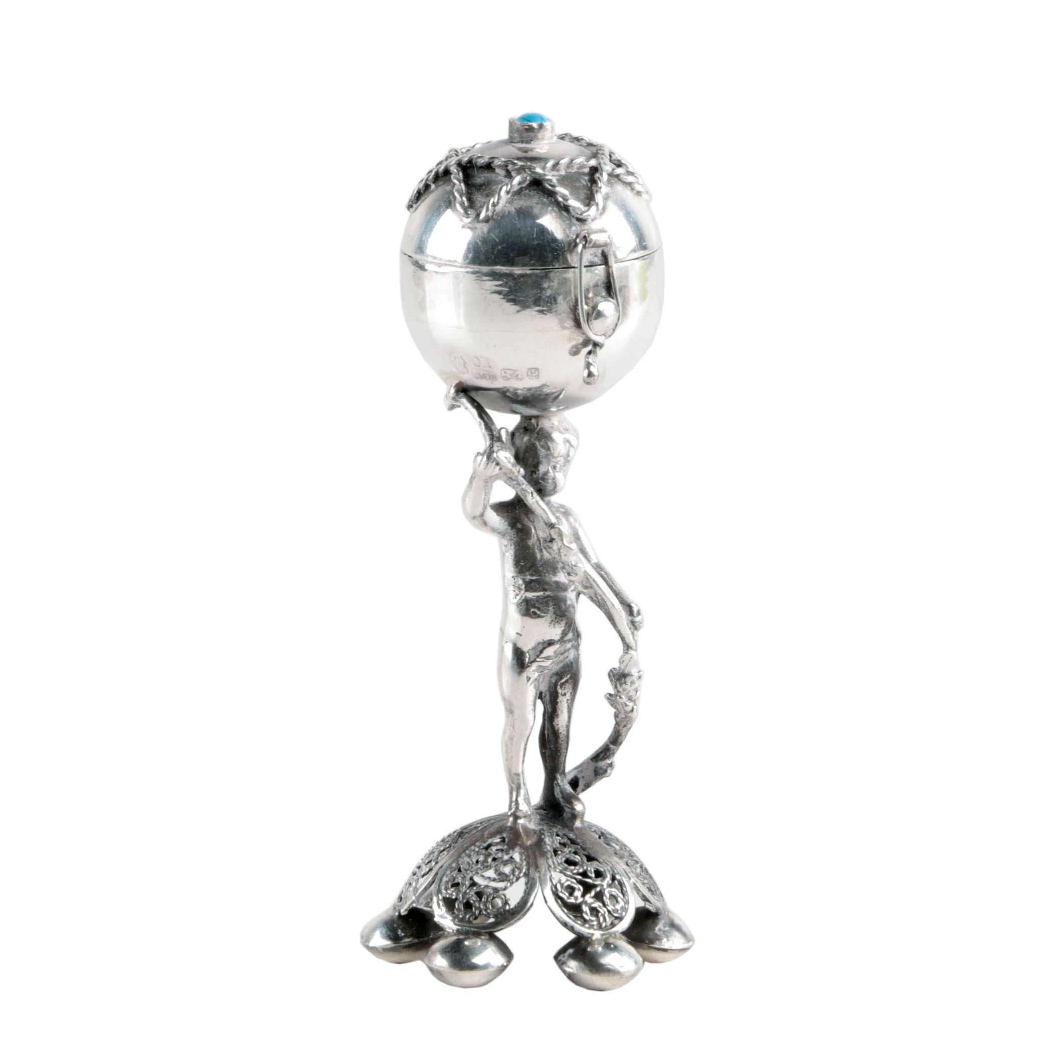 Josef Sosnkowski 875 Silver Jewish Incense Burner, 1878