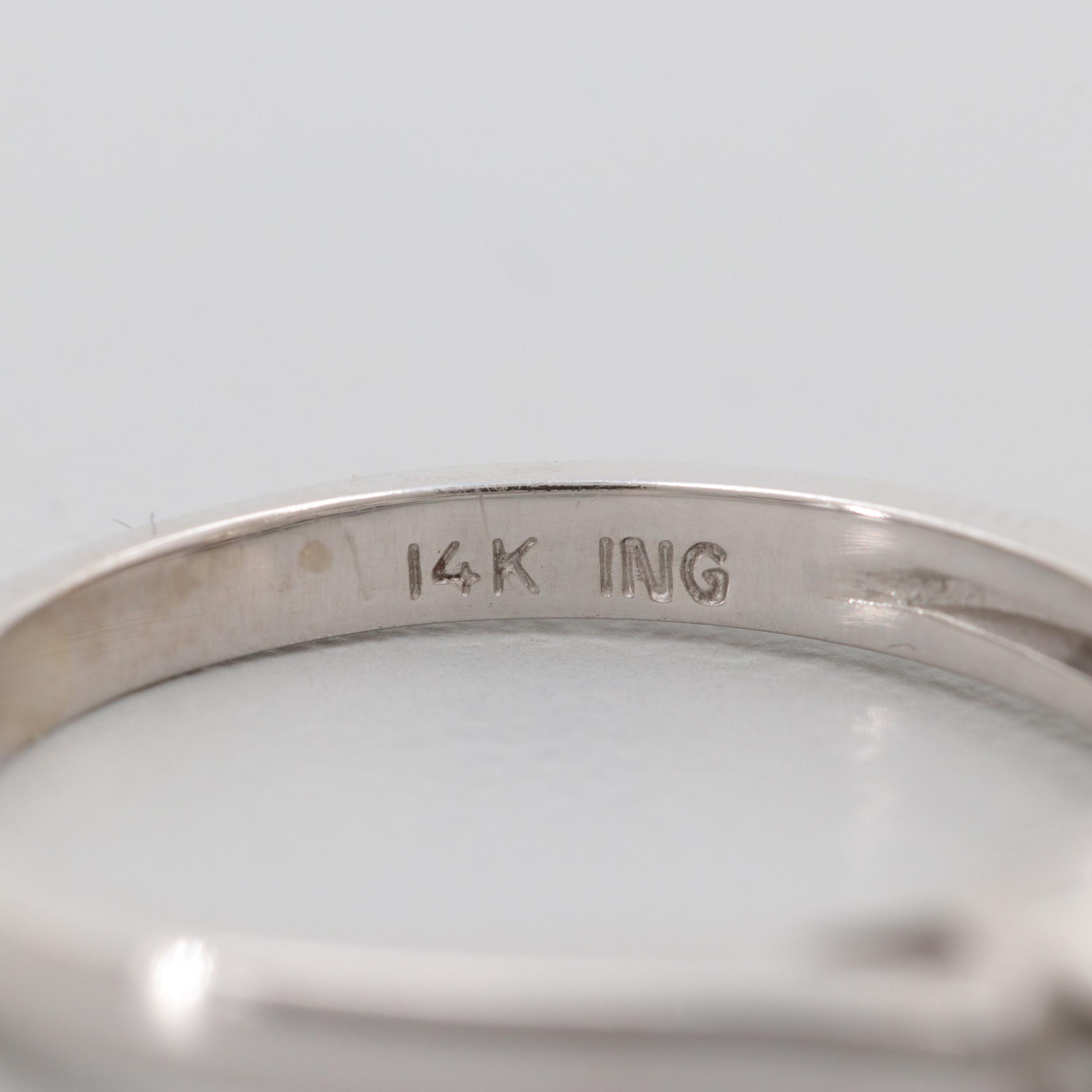 14K White Gold 1.29 CTW Diamond Ring