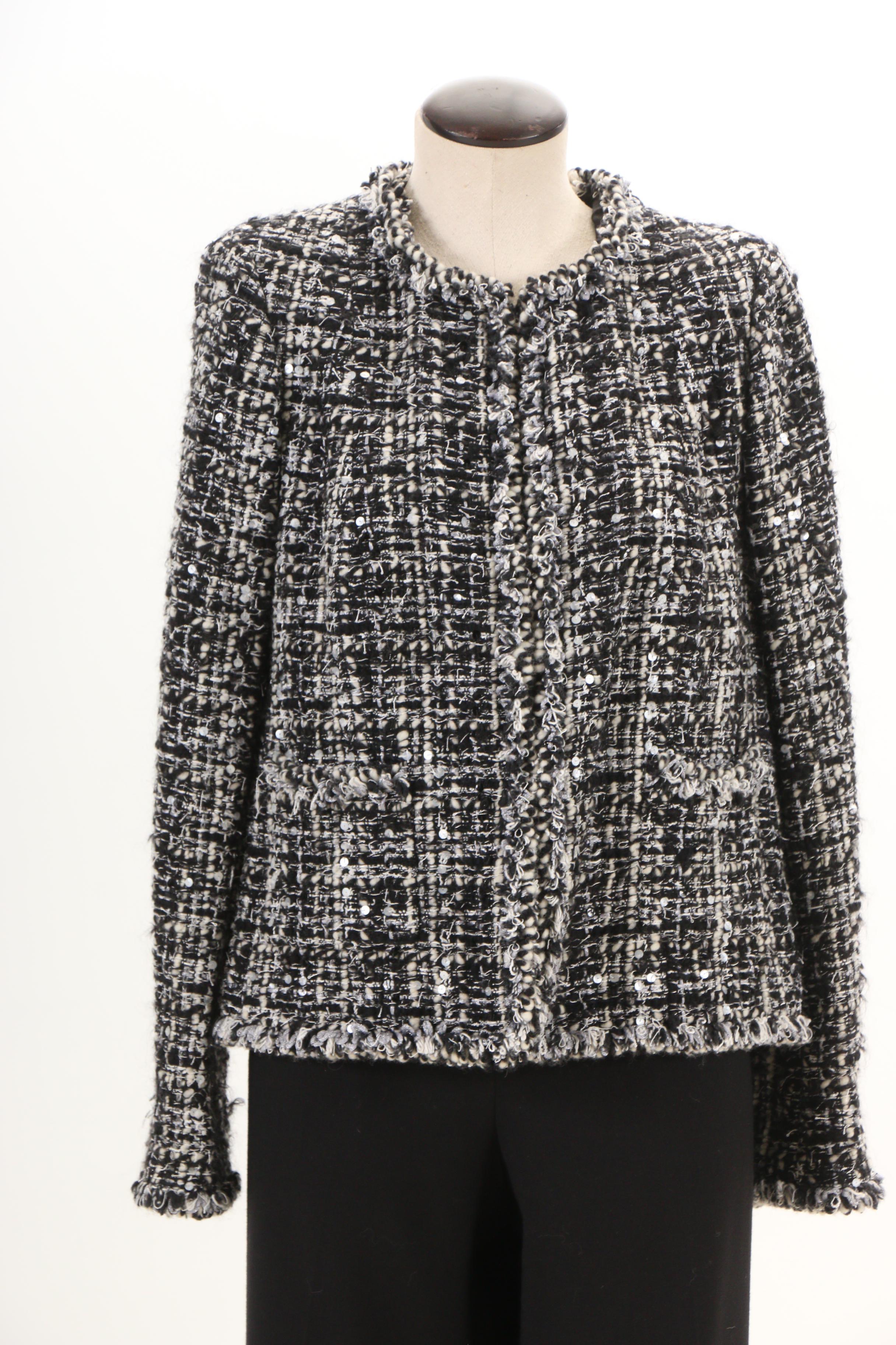 Chanel Fall/Winter 2003 Collection Sequin Accent Jacket and Wool Trousers