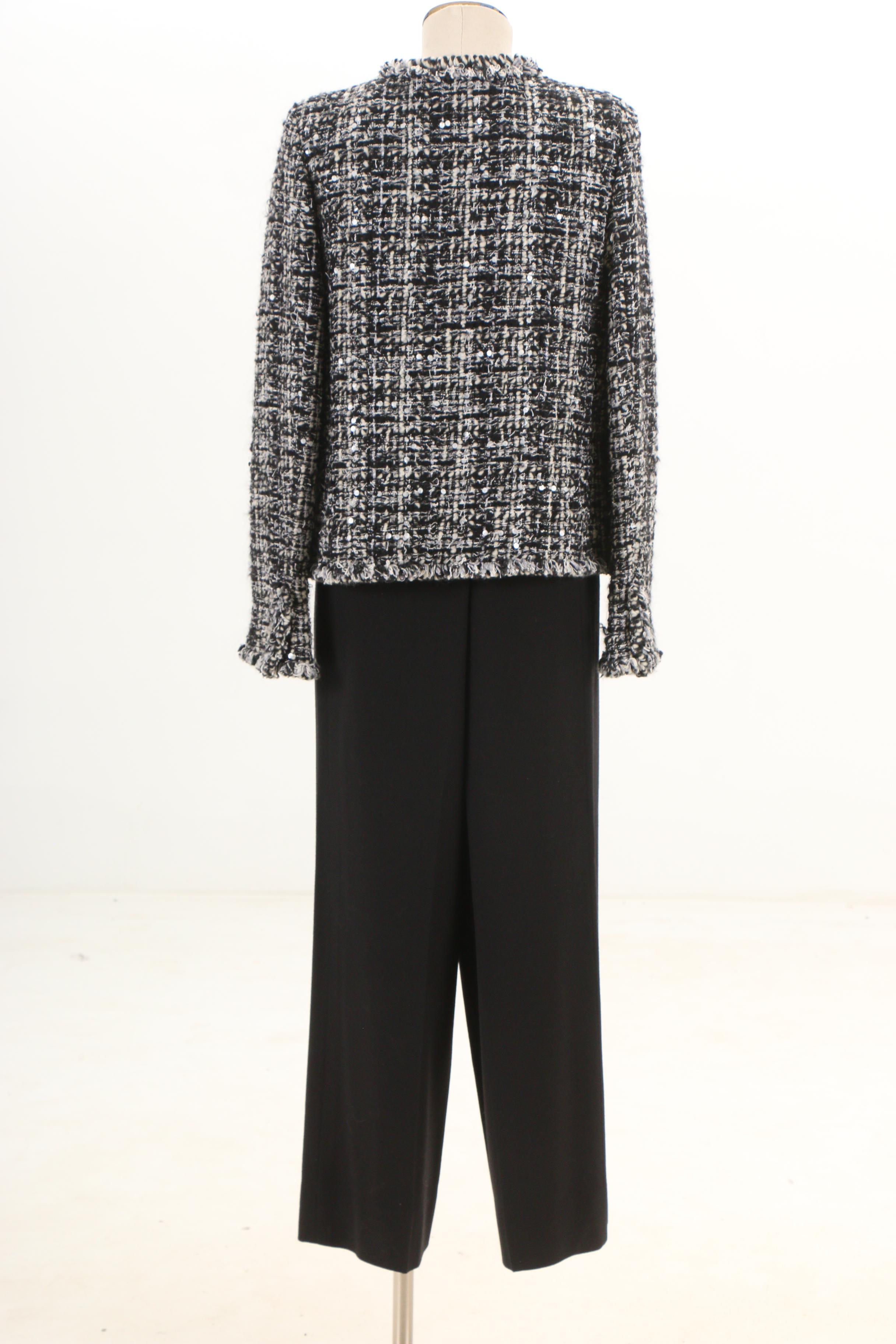 Chanel Fall/Winter 2003 Collection Sequin Accent Jacket and Wool Trousers
