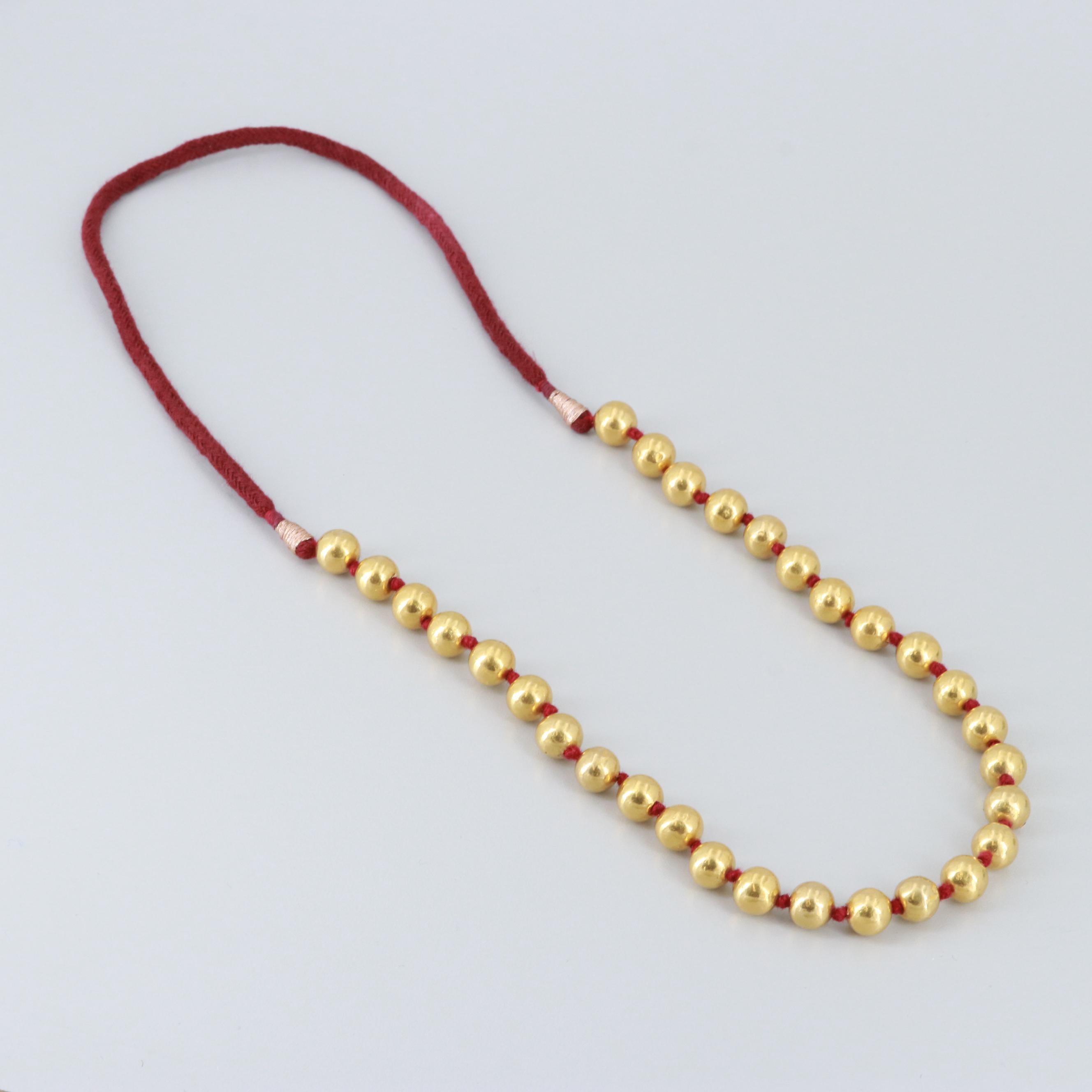 Resin Gold Foiled Beaded Necklace