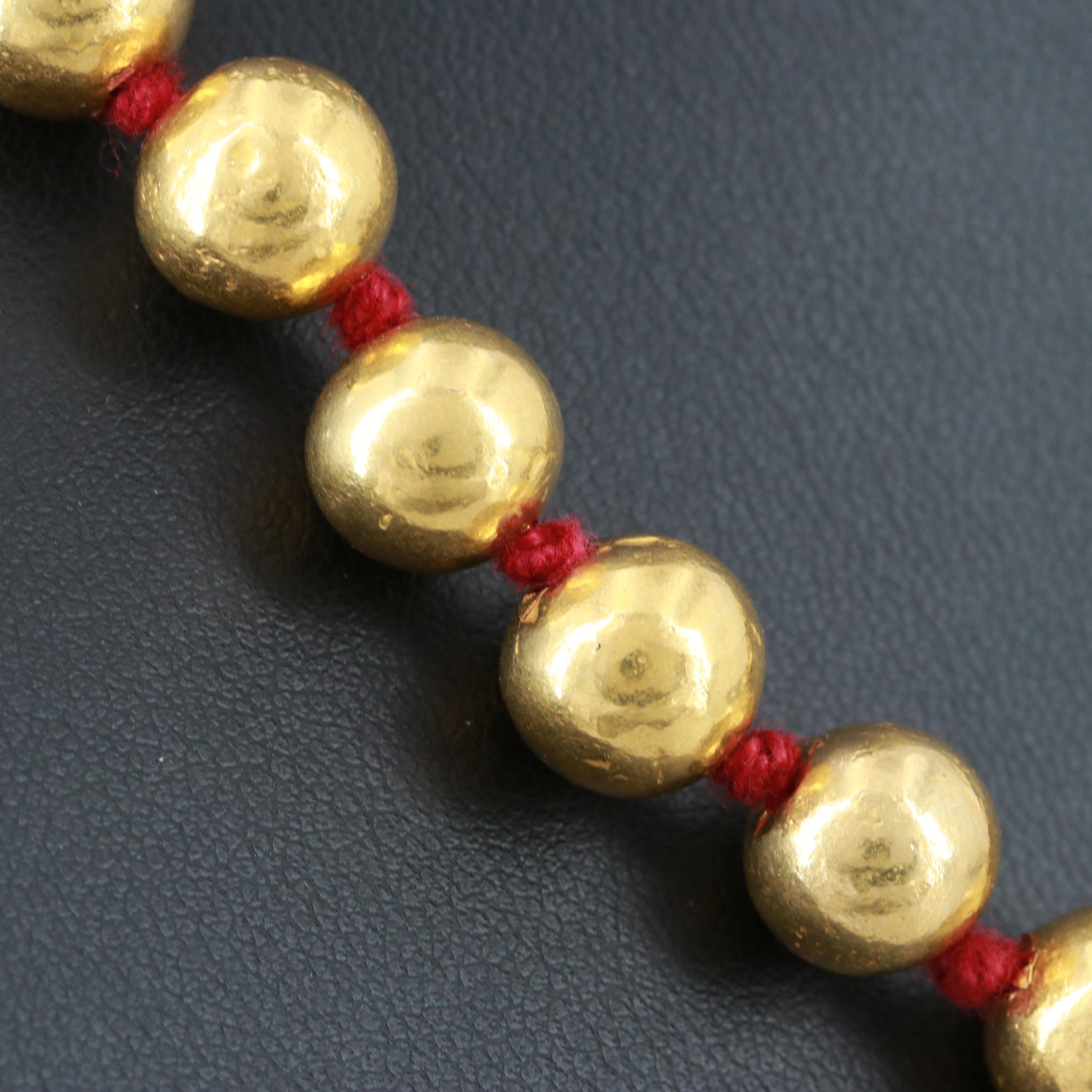 Resin Gold Foiled Beaded Necklace