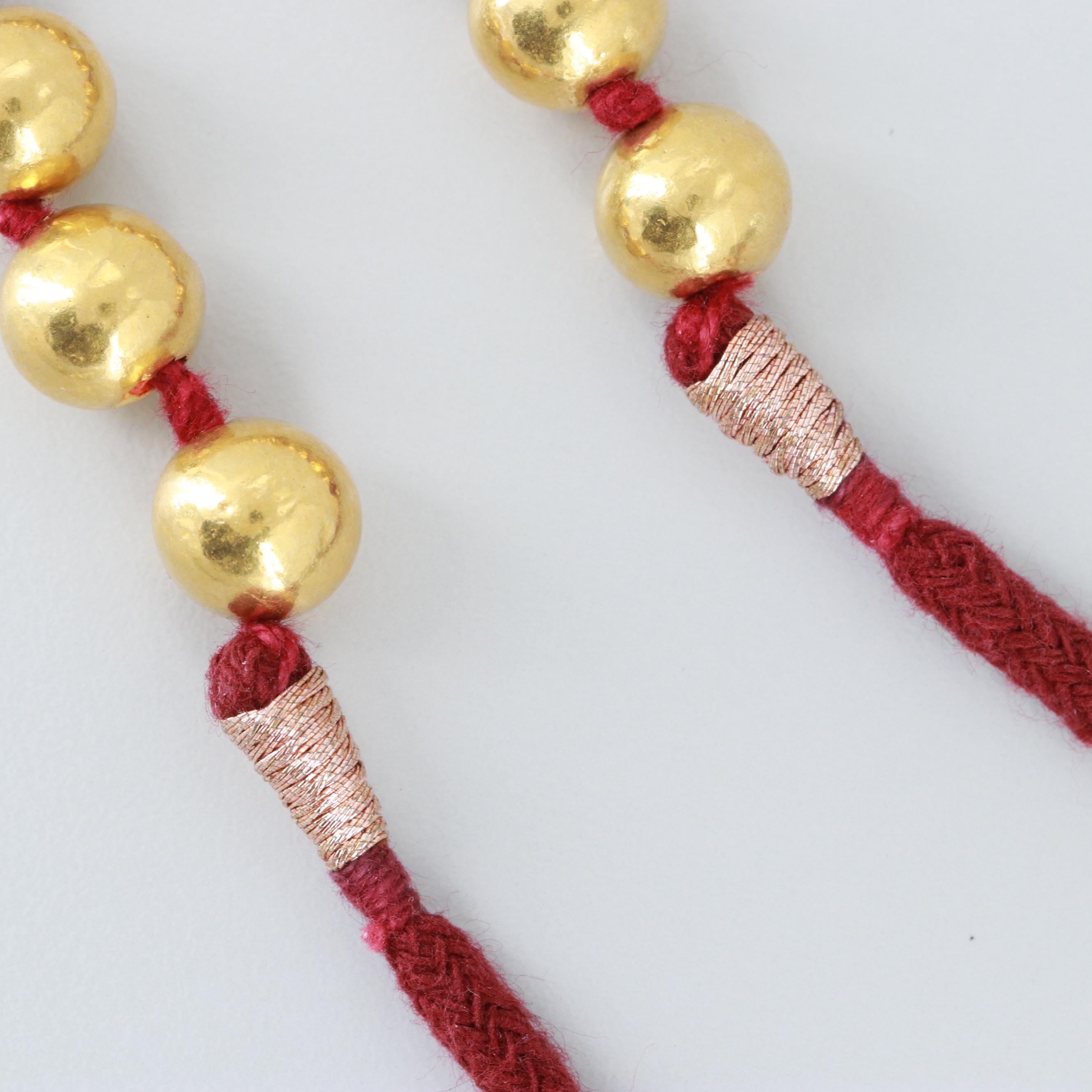 Resin Gold Foiled Beaded Necklace