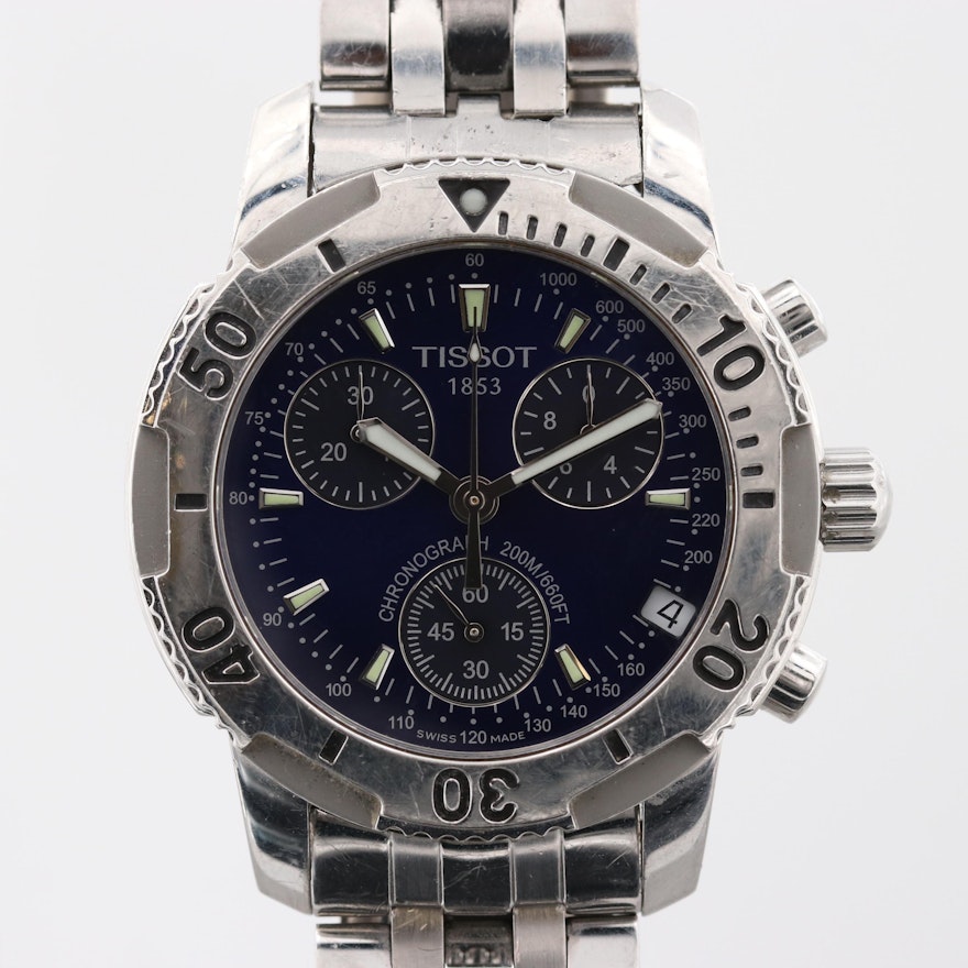 Tissot PR5200 Stainless Steel Quartz Chronograph Wristwatch
