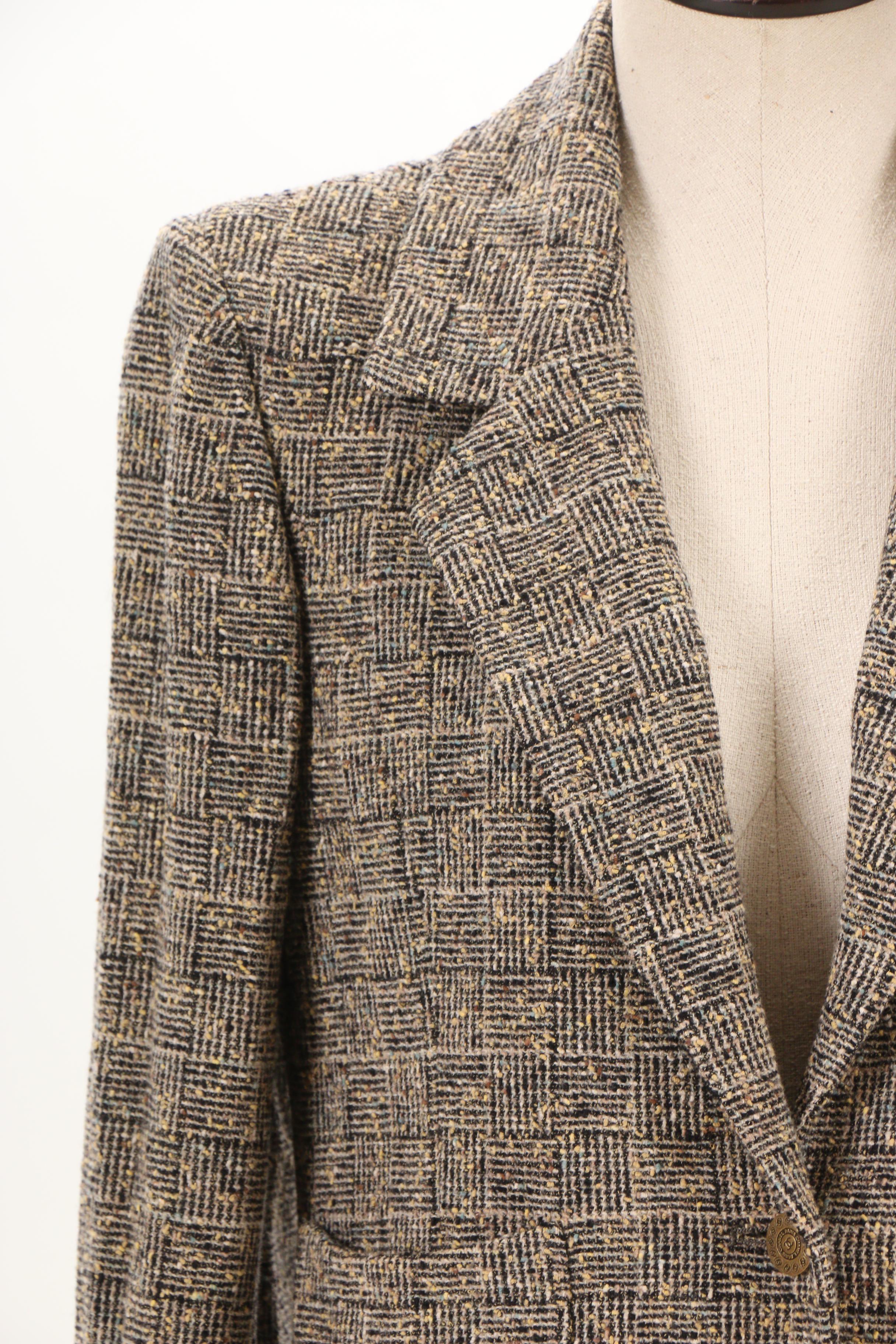 Chanel Boutique Fall/Winter 1997 Black and Tan Tweed Pantsuit