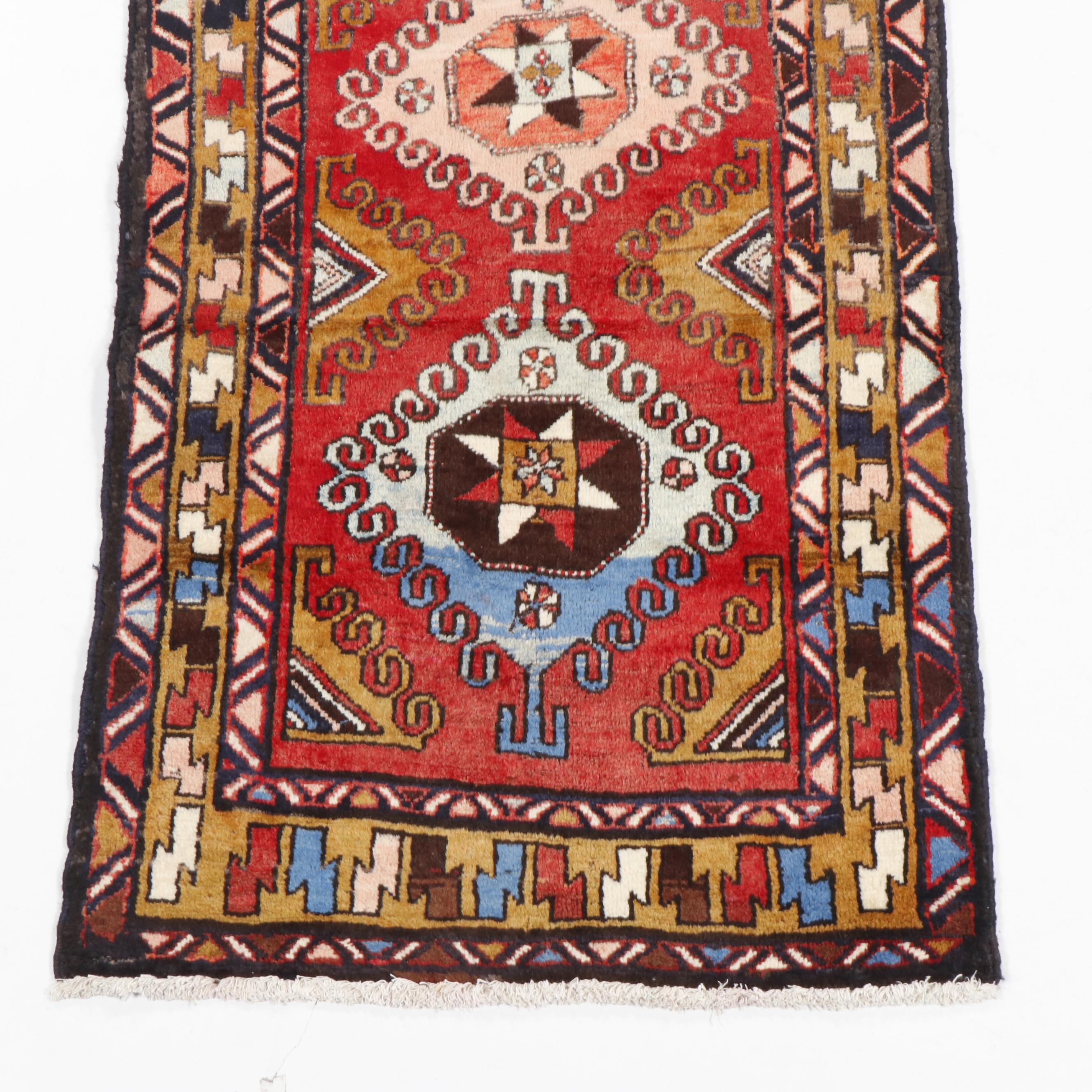Hand-Knotted Persian Heriz Wool Rug