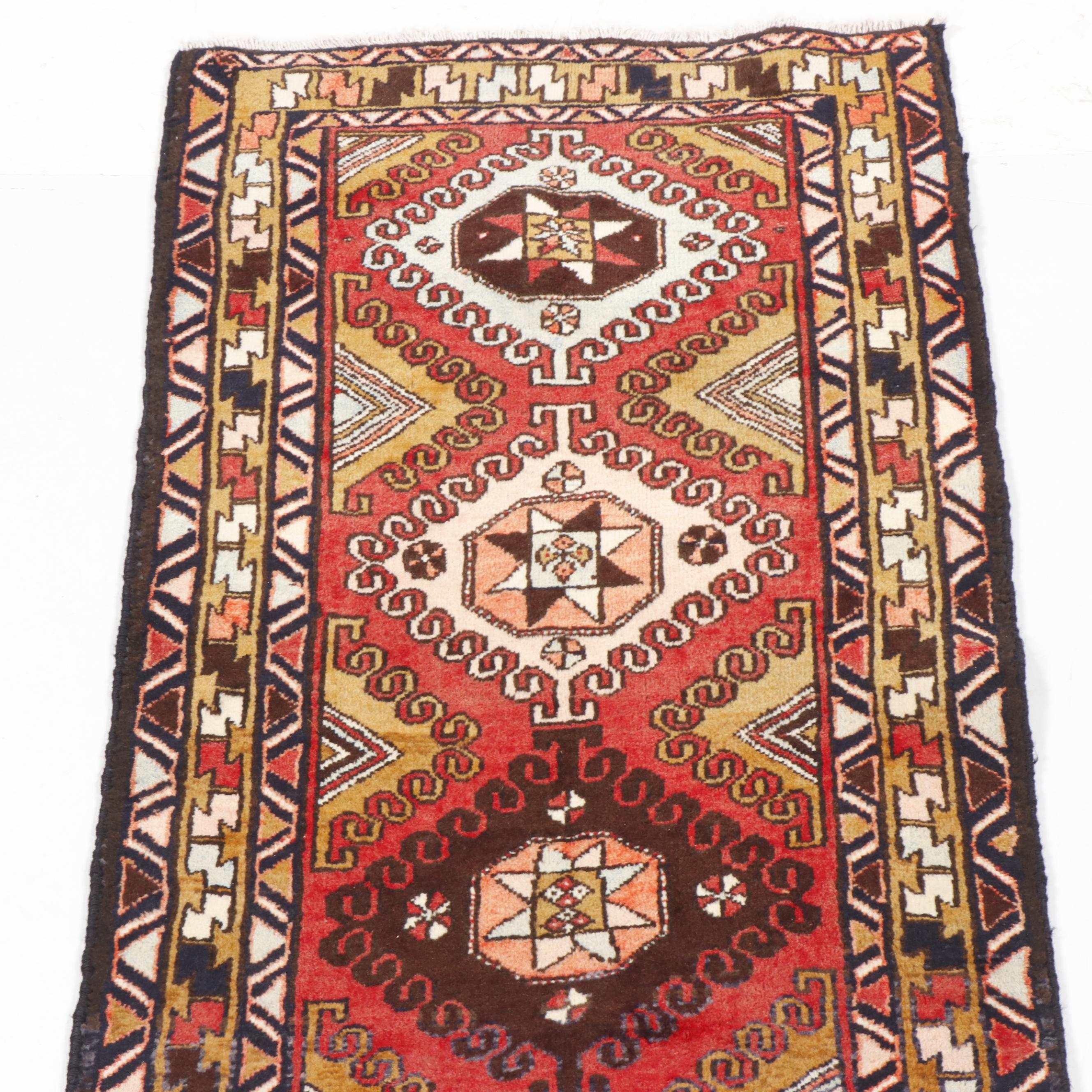 Hand-Knotted Persian Heriz Wool Rug