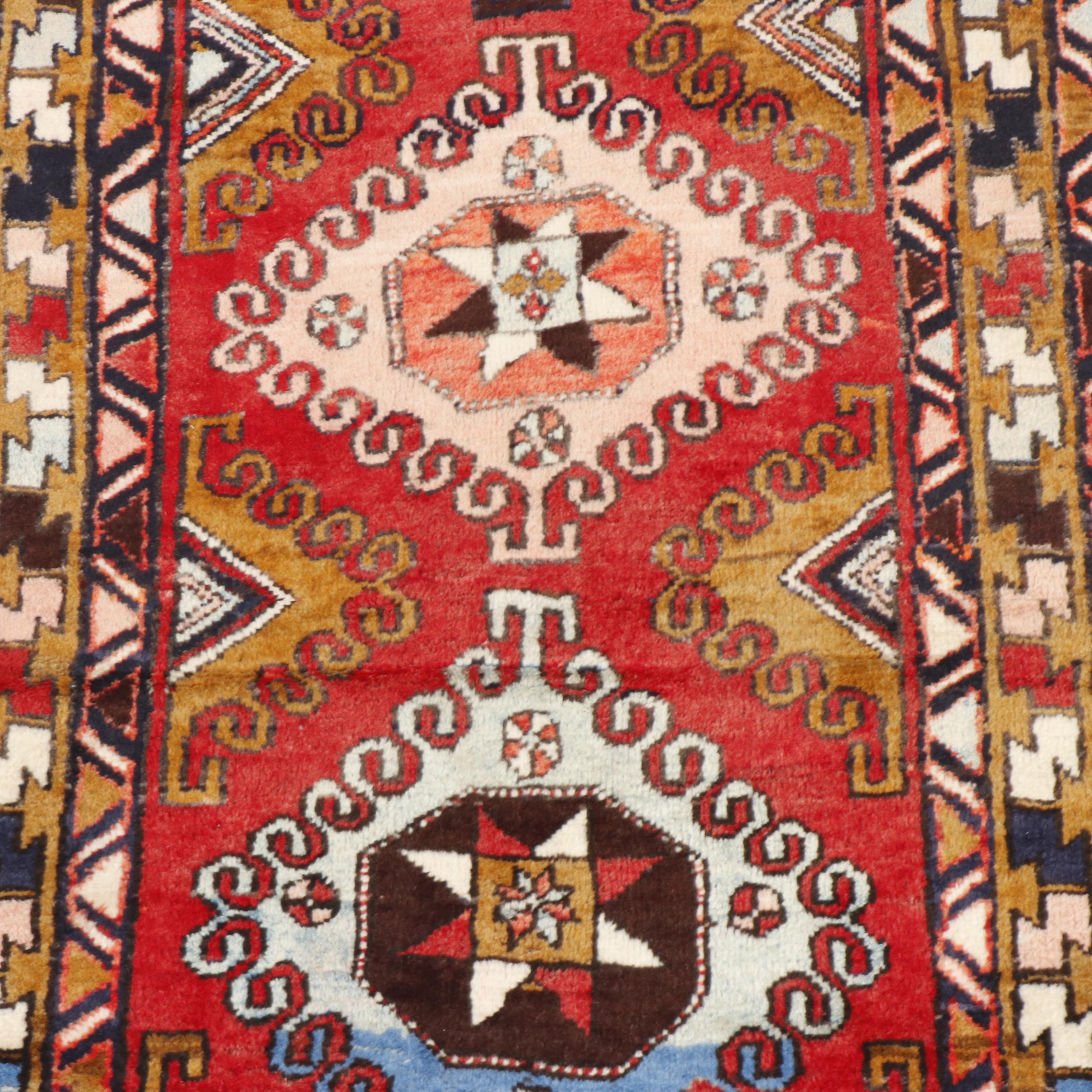 Hand-Knotted Persian Heriz Wool Rug