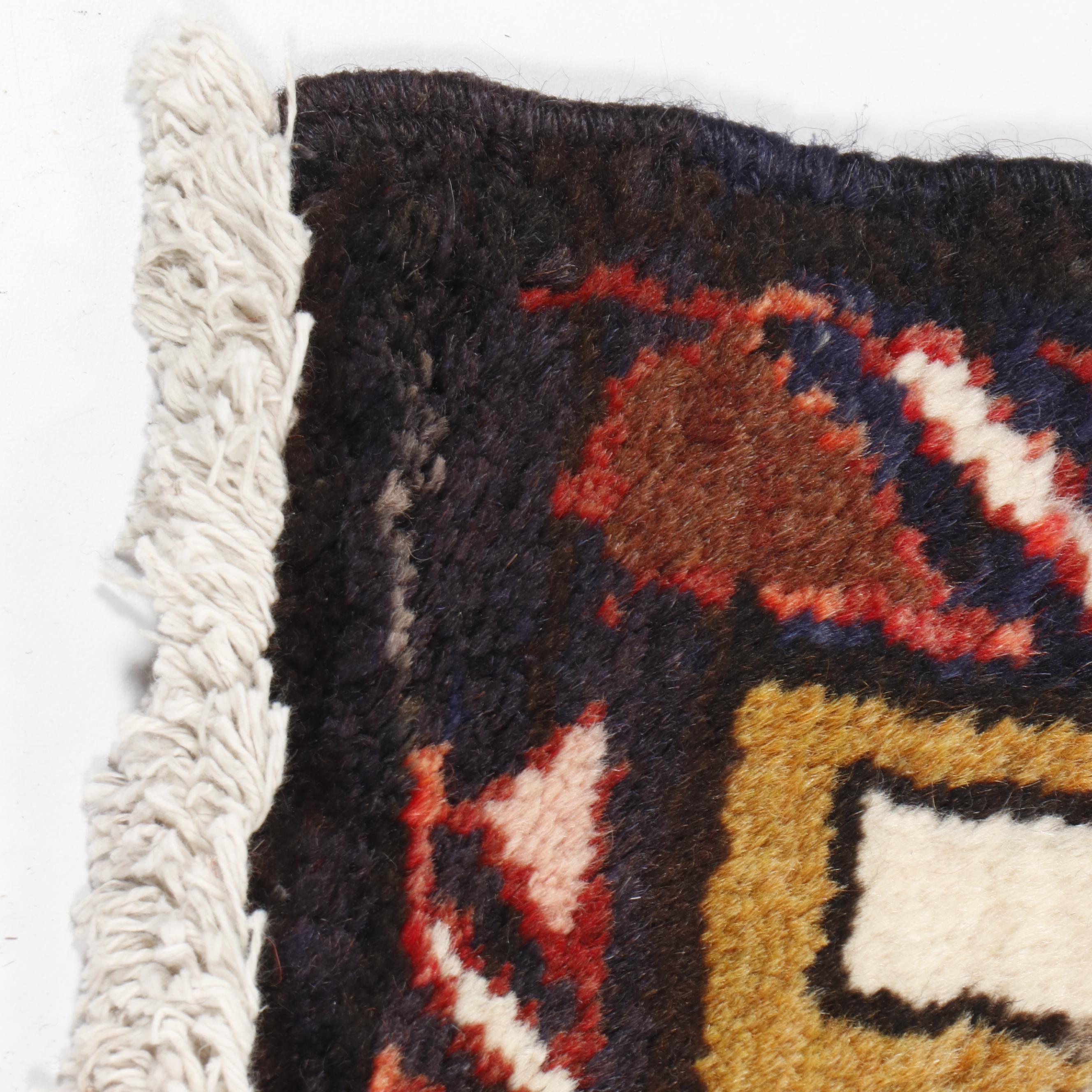 Hand-Knotted Persian Heriz Wool Rug