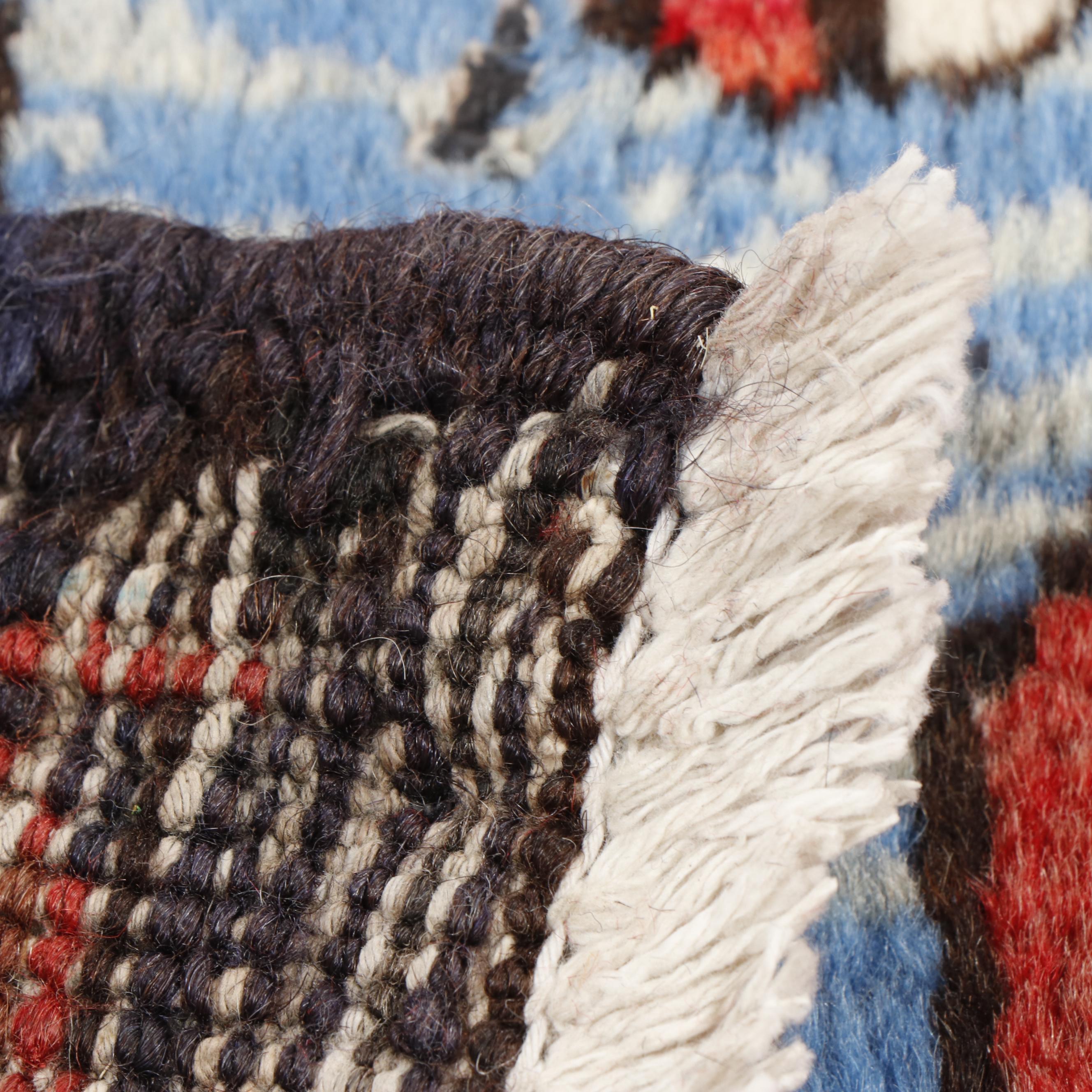 Hand-Knotted Persian Heriz Wool Rug