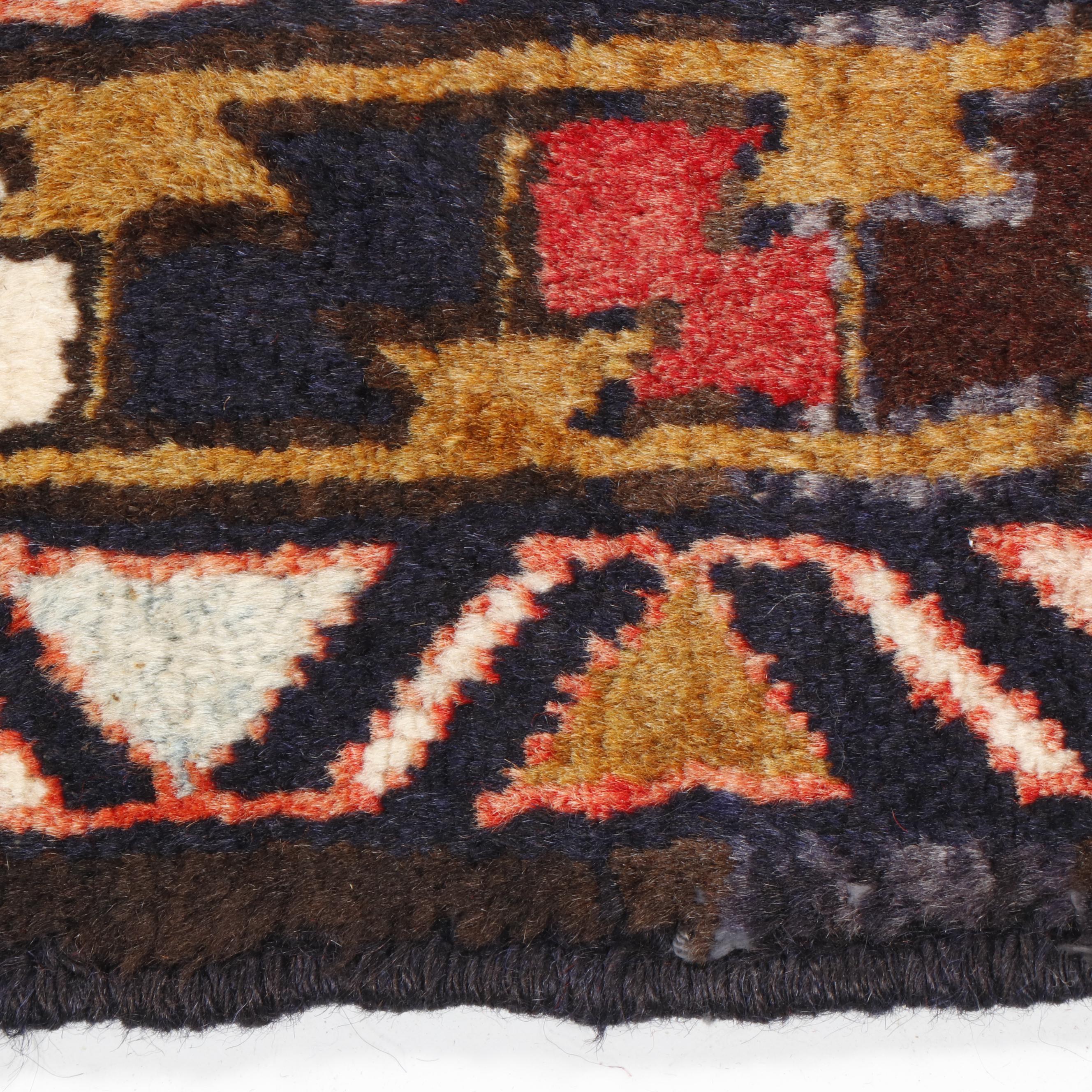 Hand-Knotted Persian Heriz Wool Rug