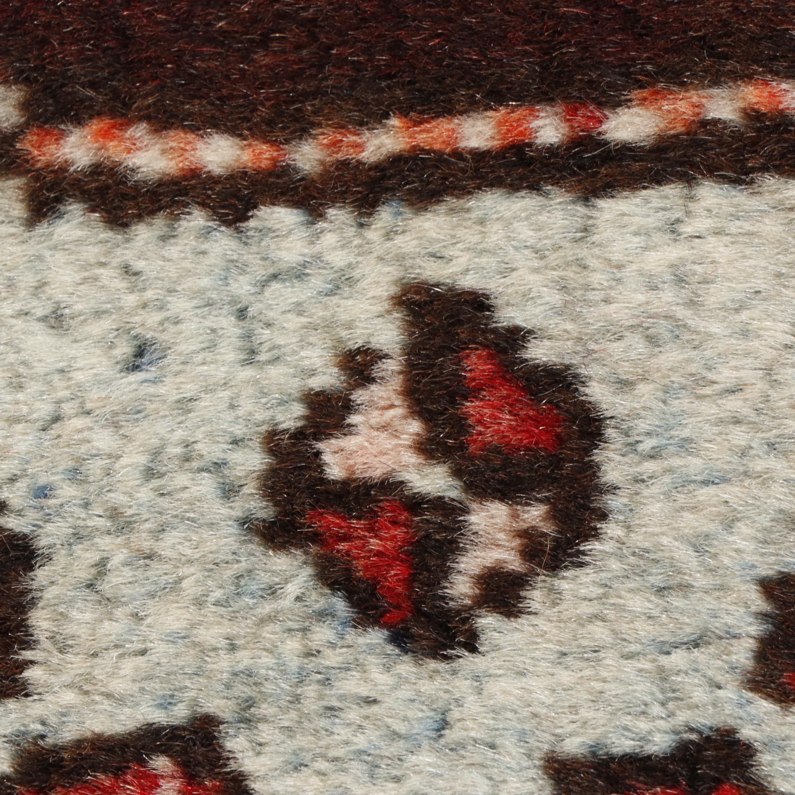 Hand-Knotted Persian Heriz Wool Rug