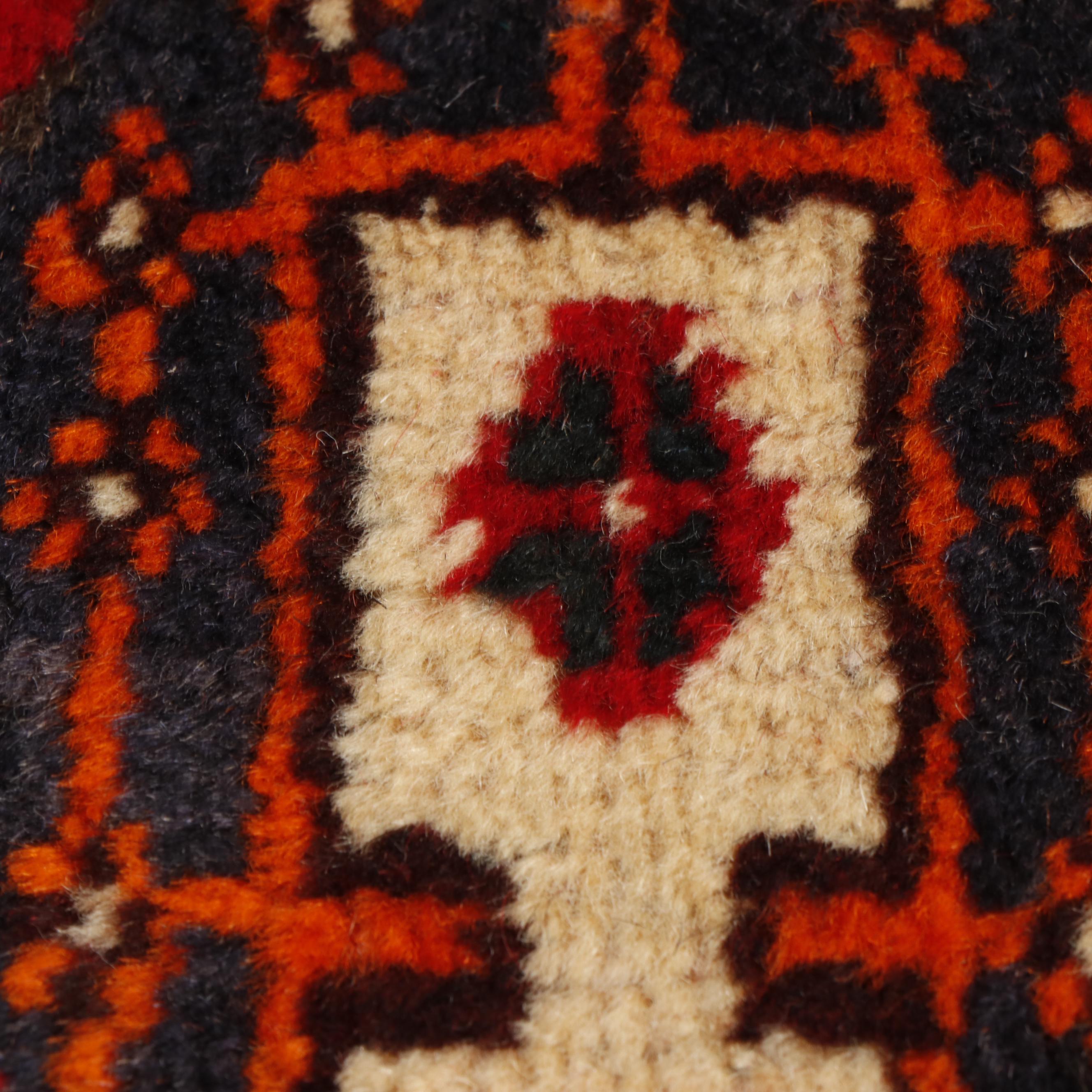 Hand-Knotted Persian Qashqai Wool Rug