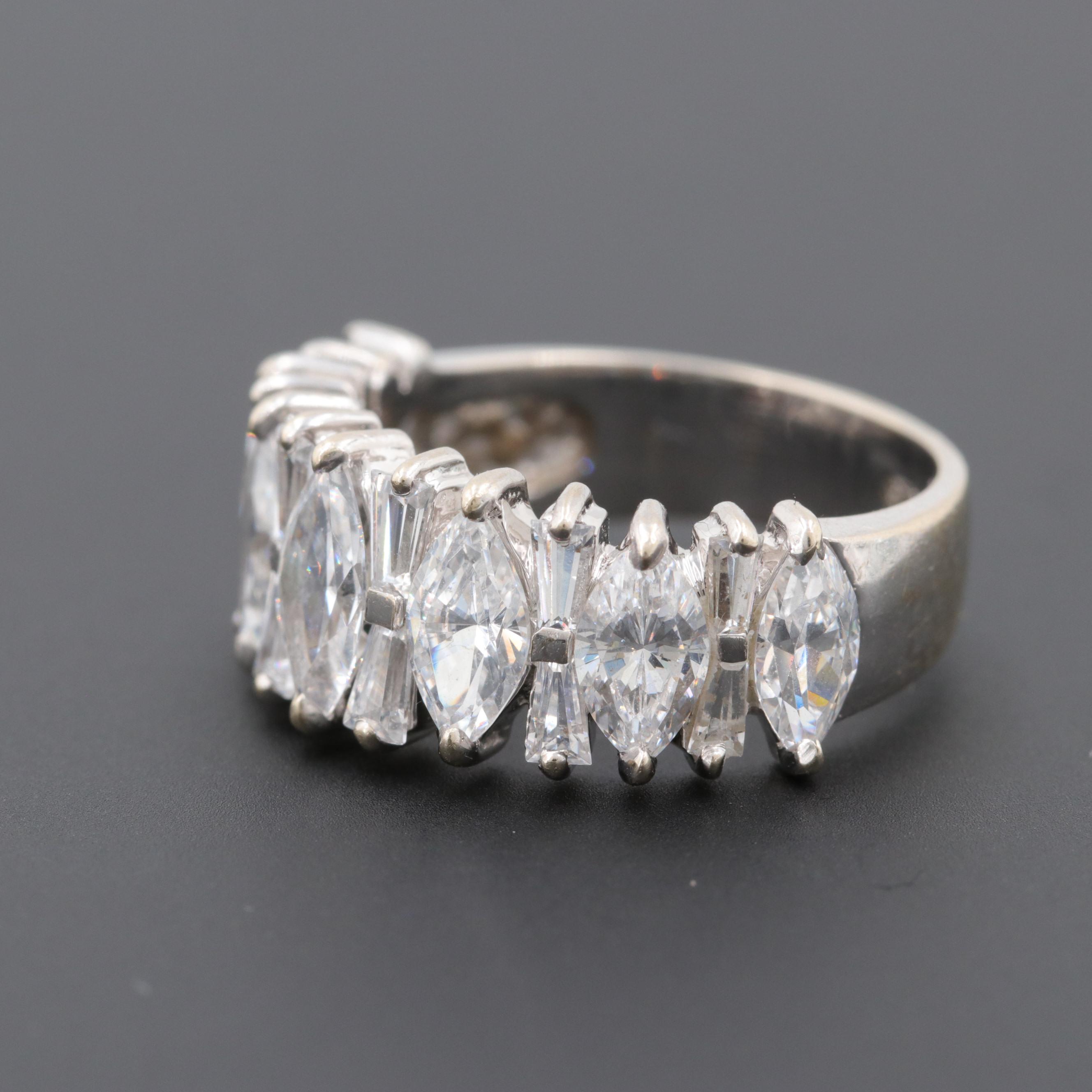 14K White Gold Cubic Zirconia Ring