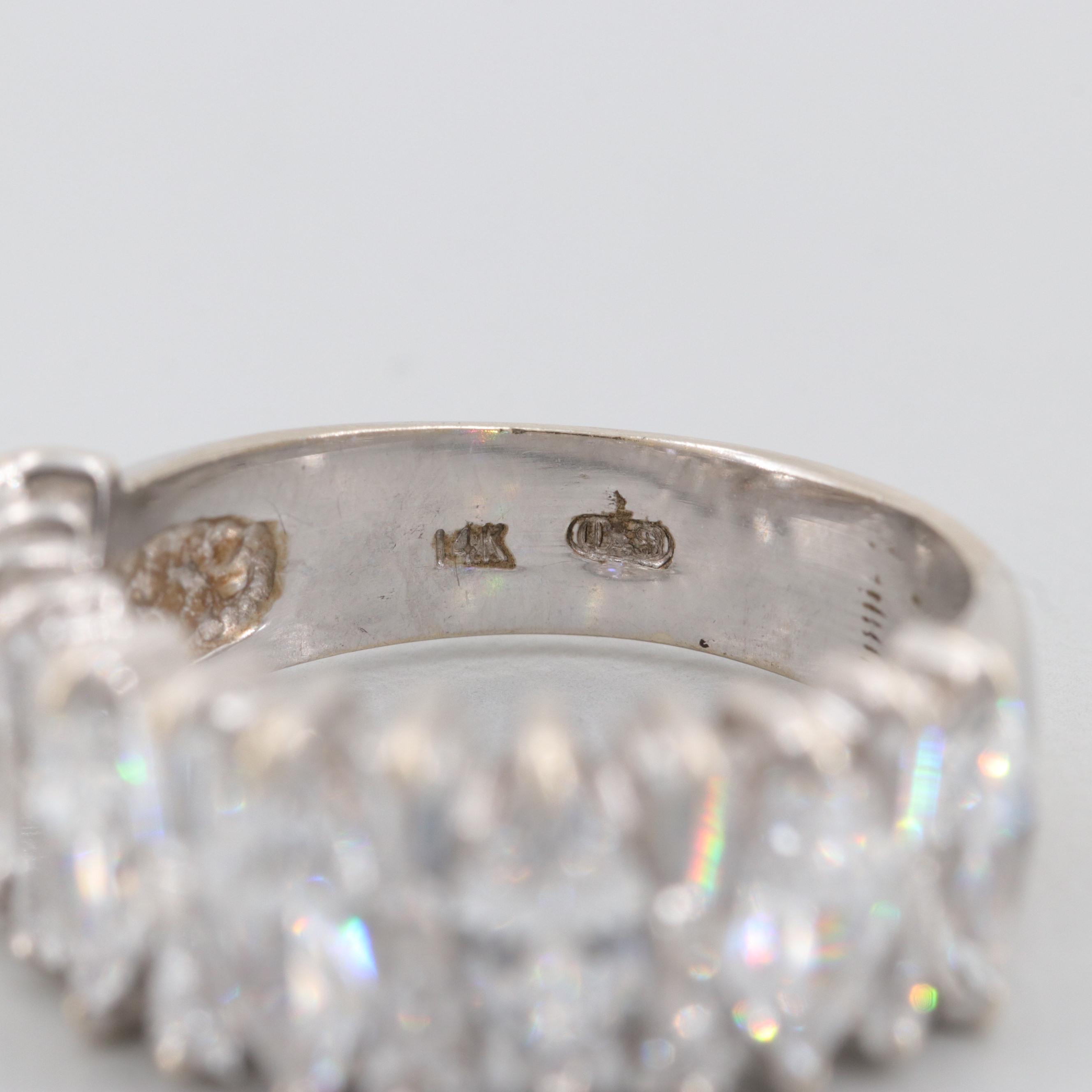 14K White Gold Cubic Zirconia Ring