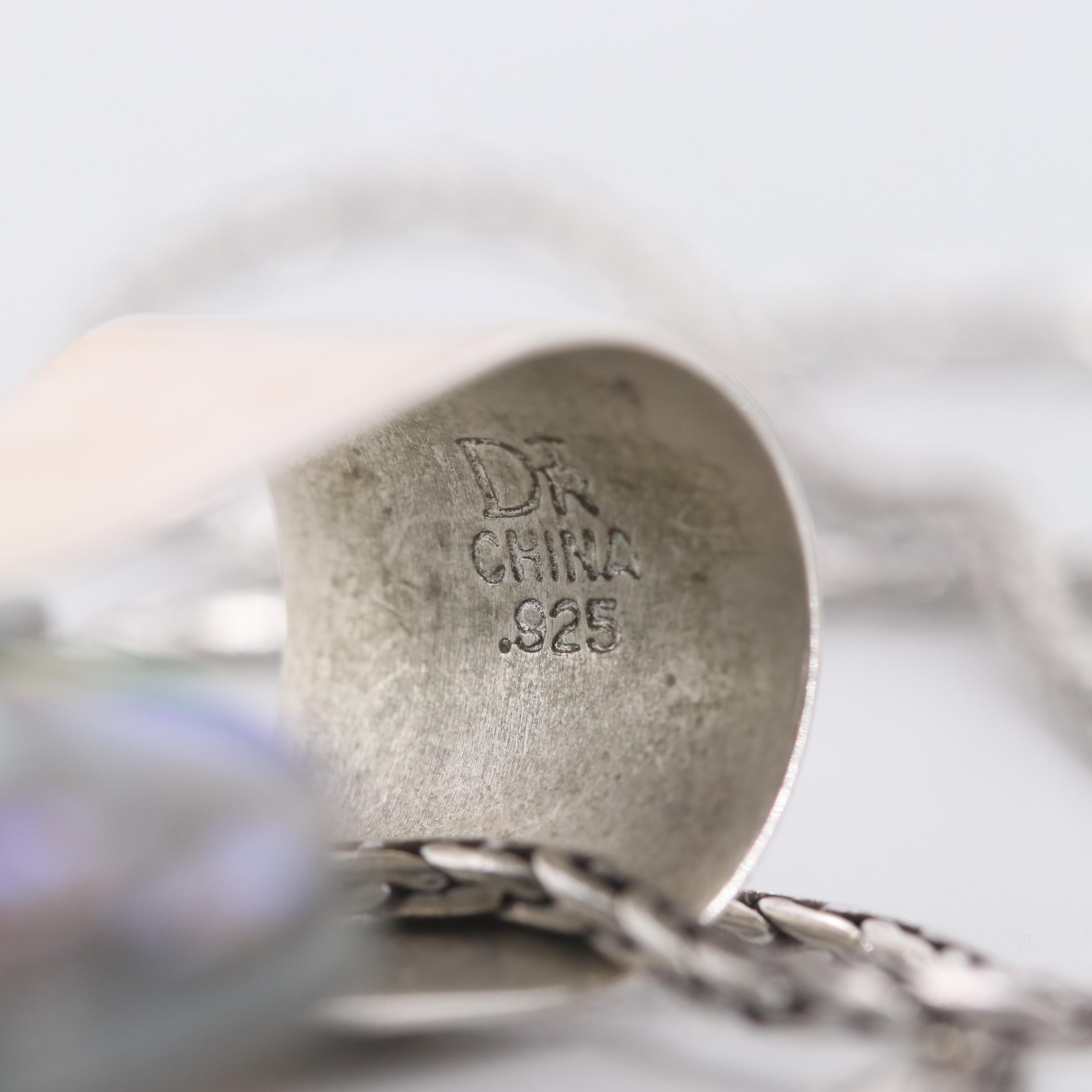 Jay King for Desert Rose Trading, Inc. Abalone Heart Pendant Necklace