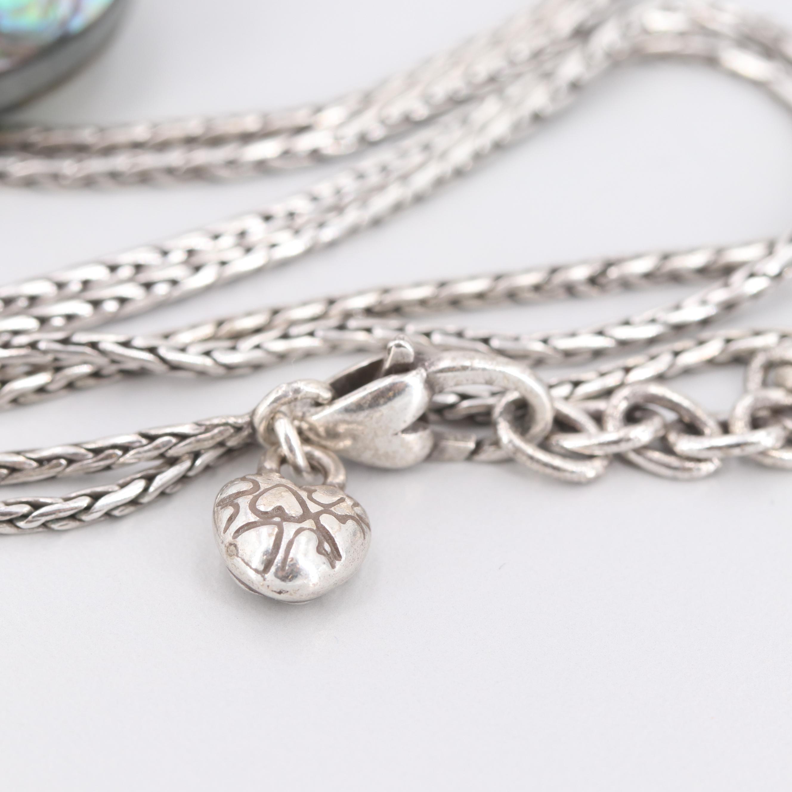 Jay King for Desert Rose Trading, Inc. Abalone Heart Pendant Necklace