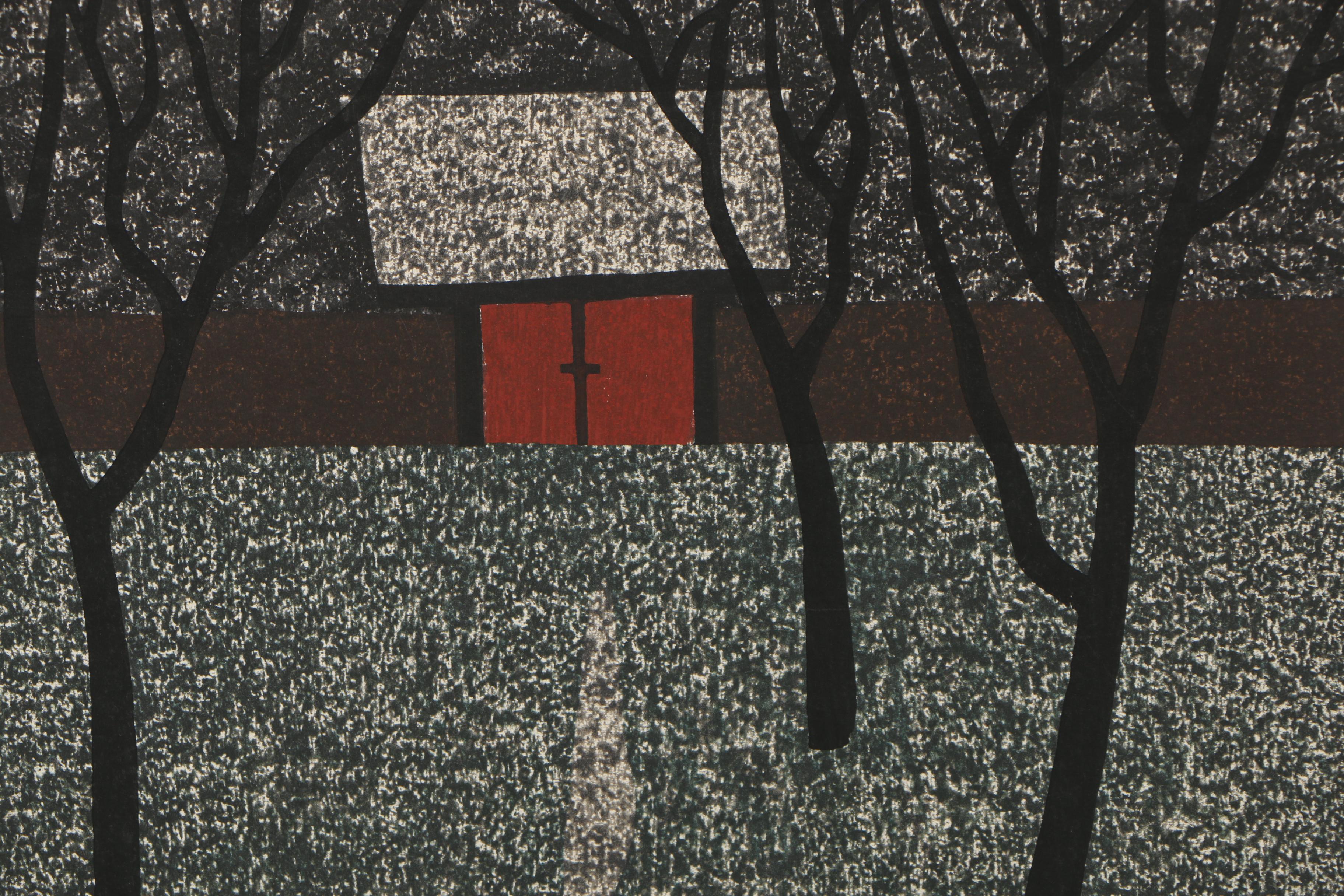Kiyoshi Saitō Woodblock Print "Syujaku-mon, Sanzen-in, Kyoto", 1964