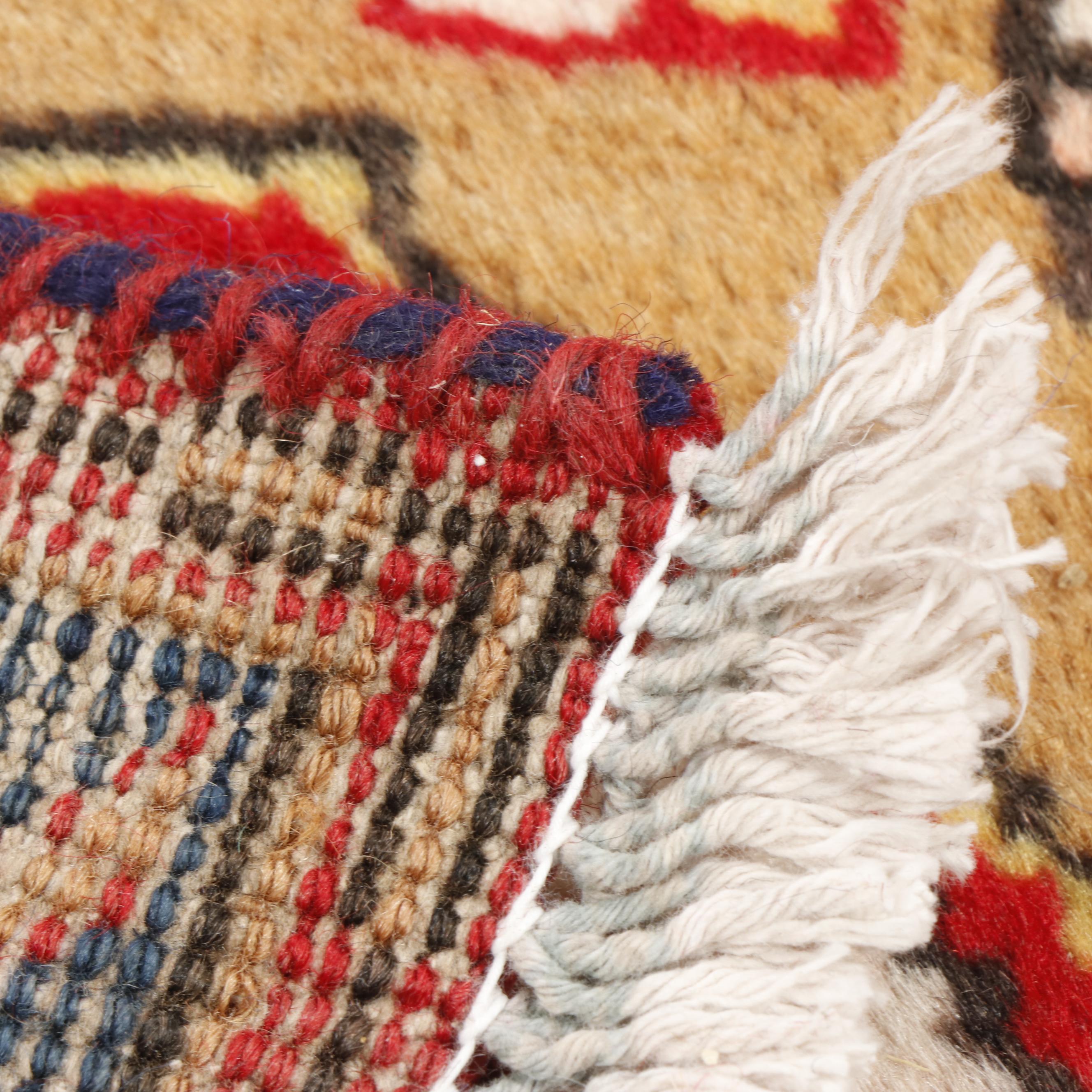 Hand-Knotted Persian Heriz Wool Rug