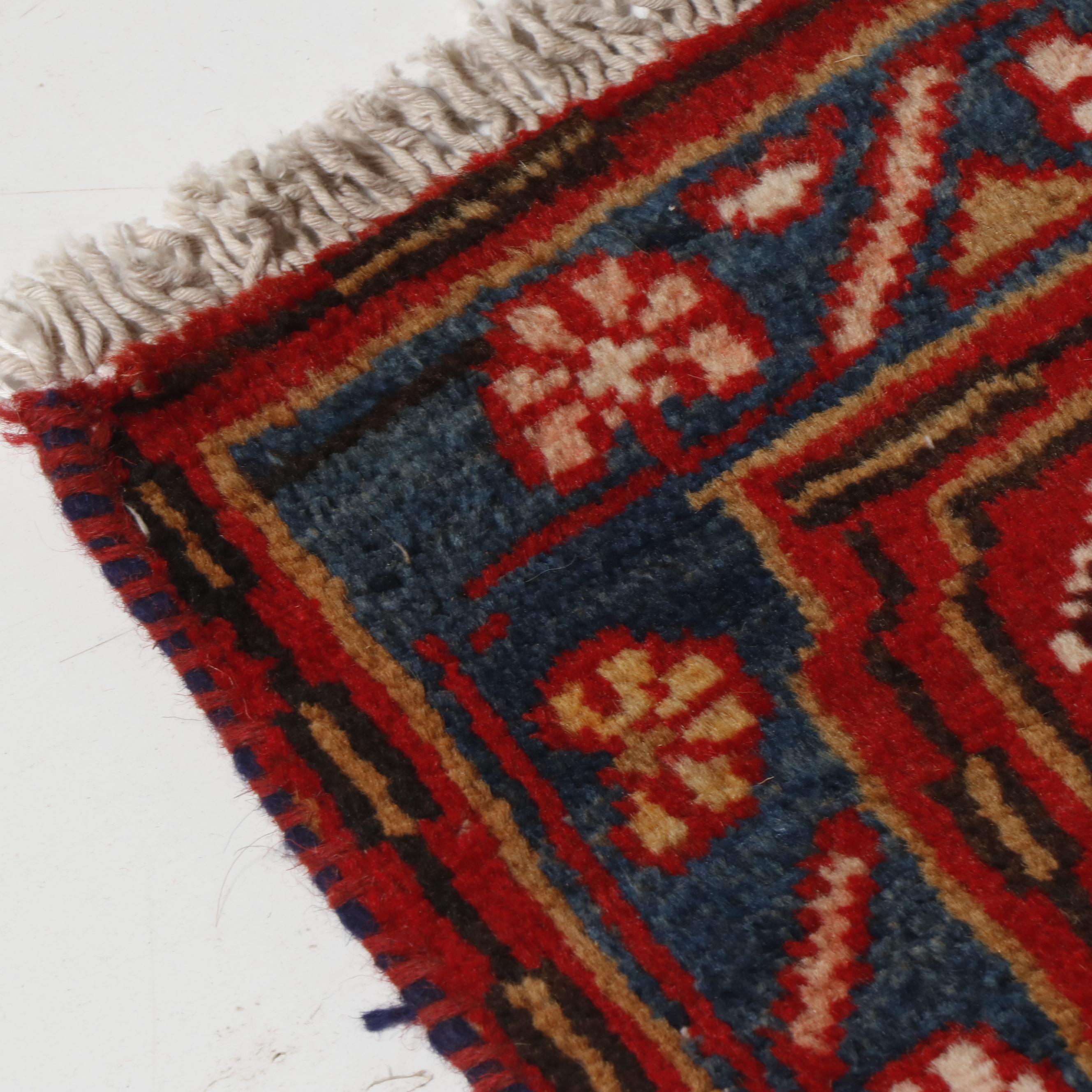 Hand-Knotted Persian Heriz Wool Rug