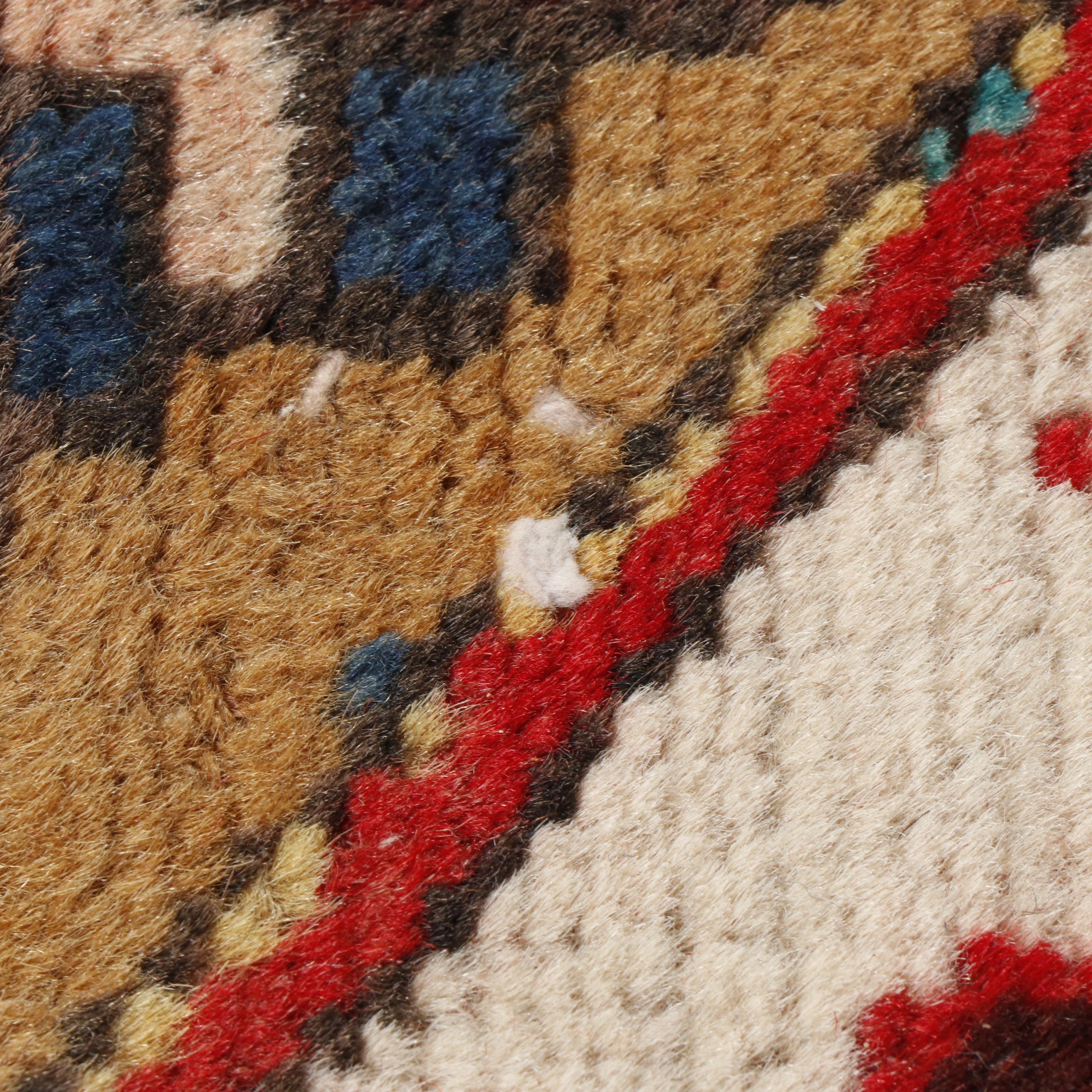 Hand-Knotted Persian Heriz Wool Rug
