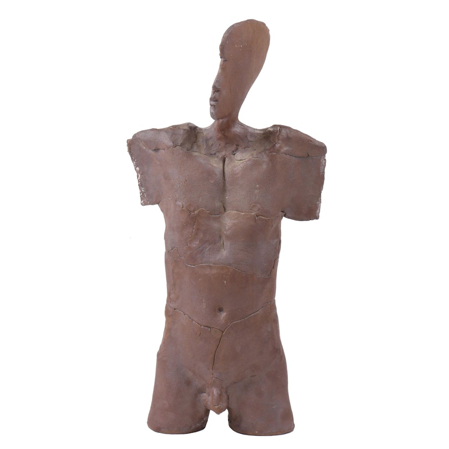 John Tuska Stoneware Sculpture of Male Figure