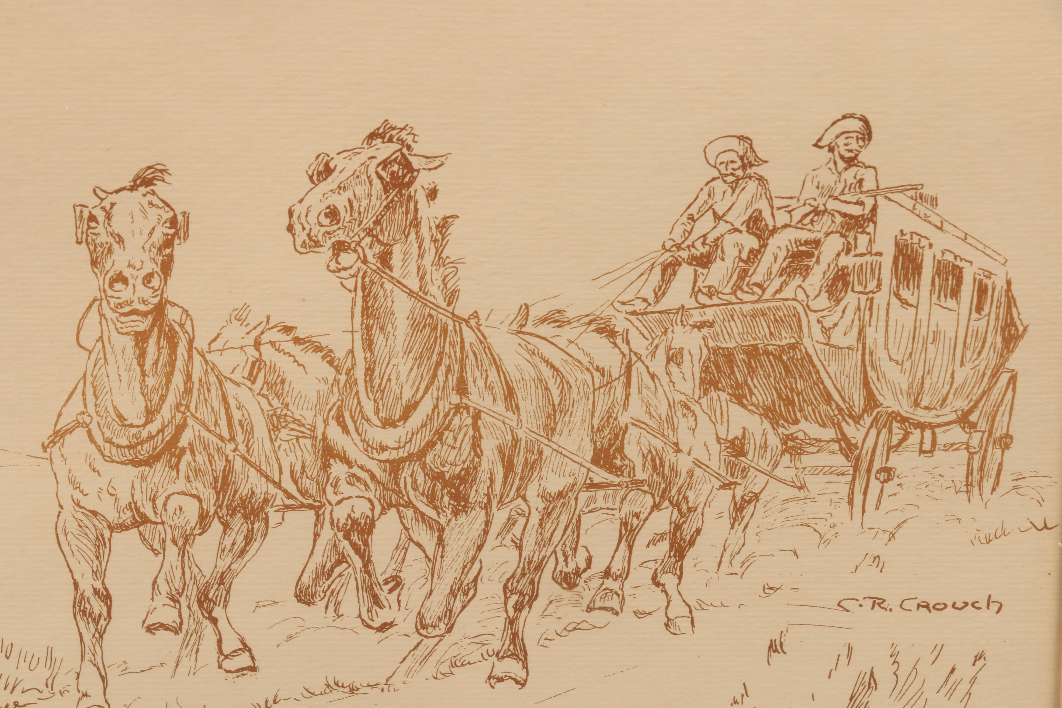 Charles R. Crouch Intaglio Prints of Western Scenes From "The Old Man & The Gun"