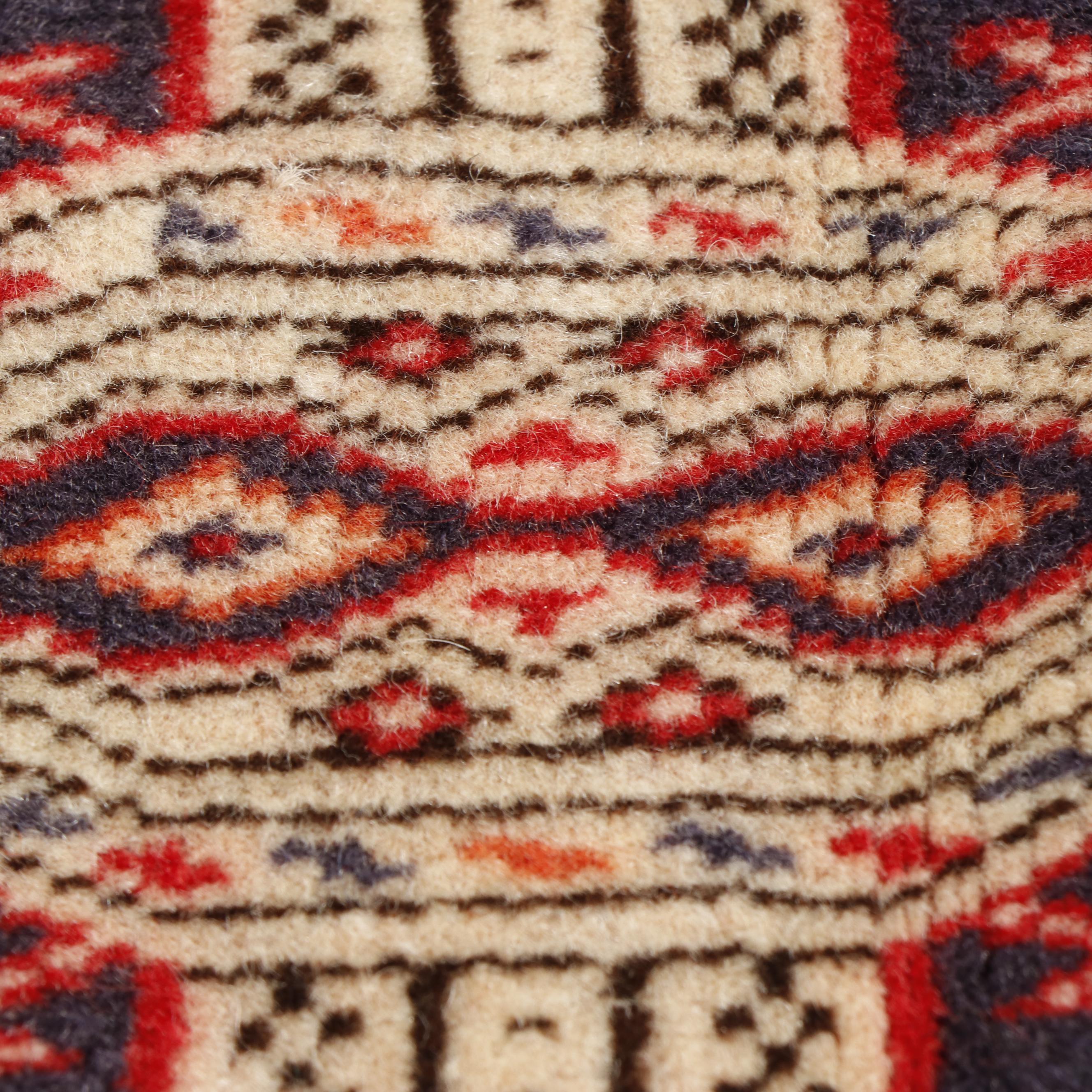Hand-Knotted Persian Baluch Wool Rug