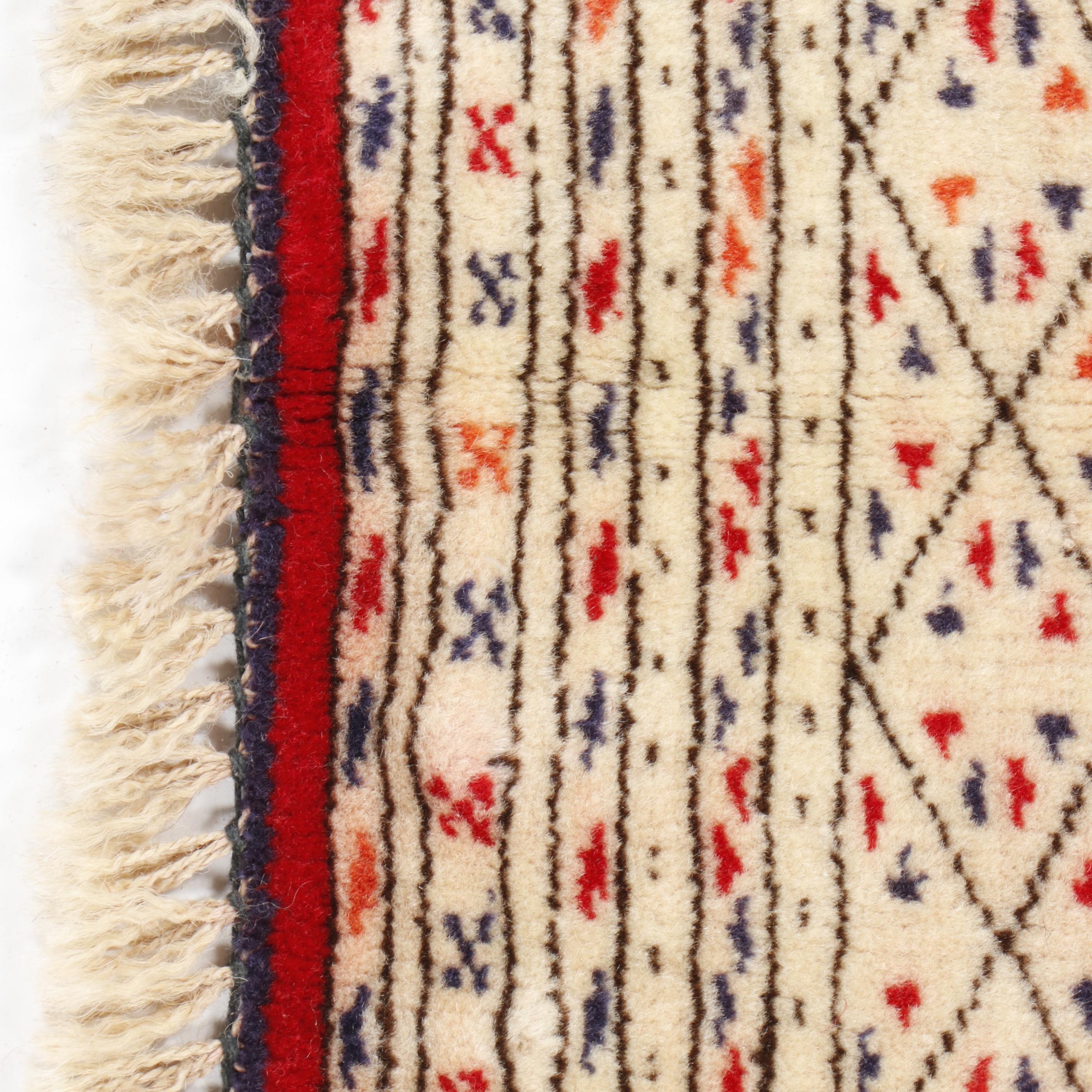 Hand-Knotted Persian Baluch Wool Rug