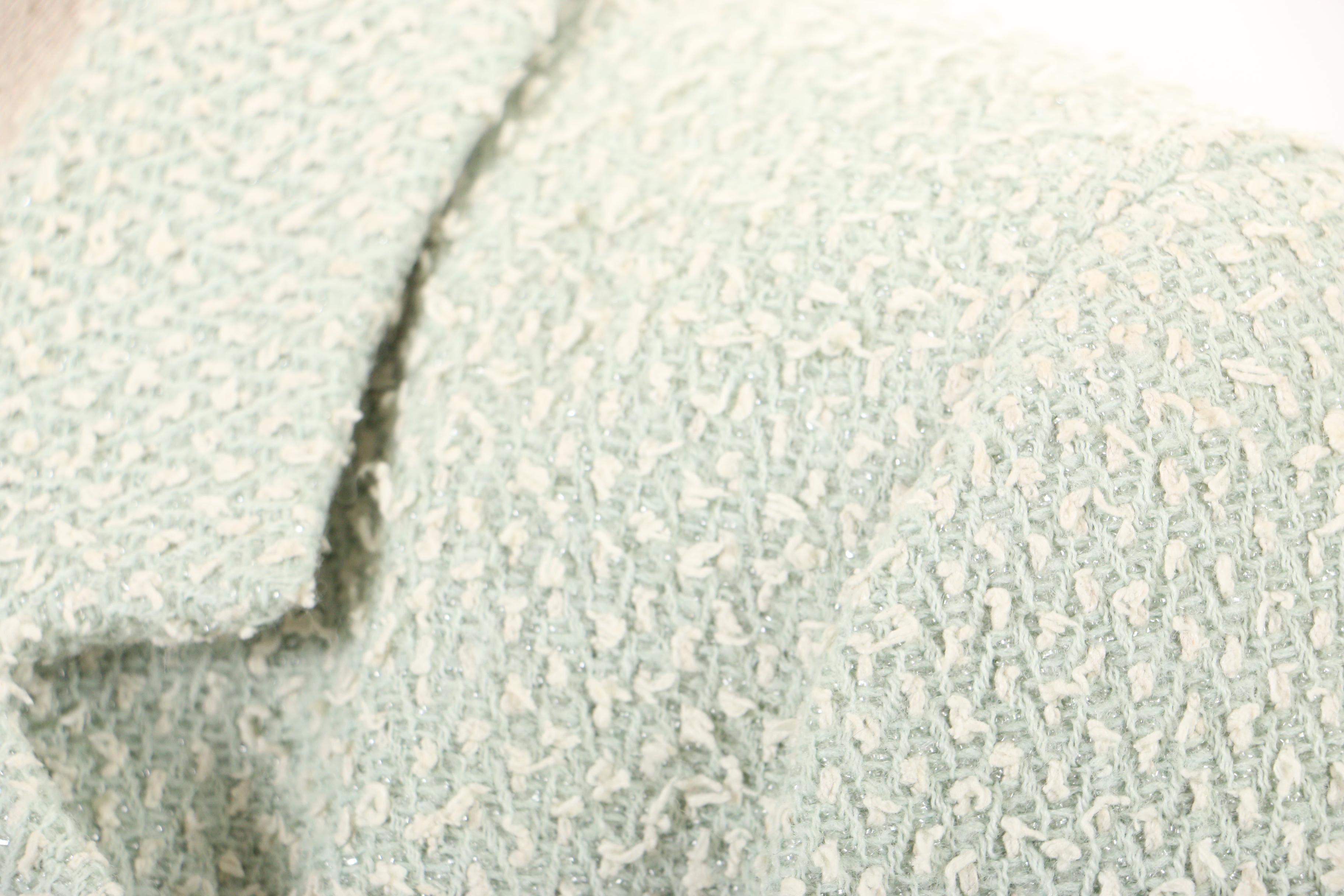 Chanel Spring/Summer 2003 Tweed Jacket with Knit Tank and Pleated Skirt