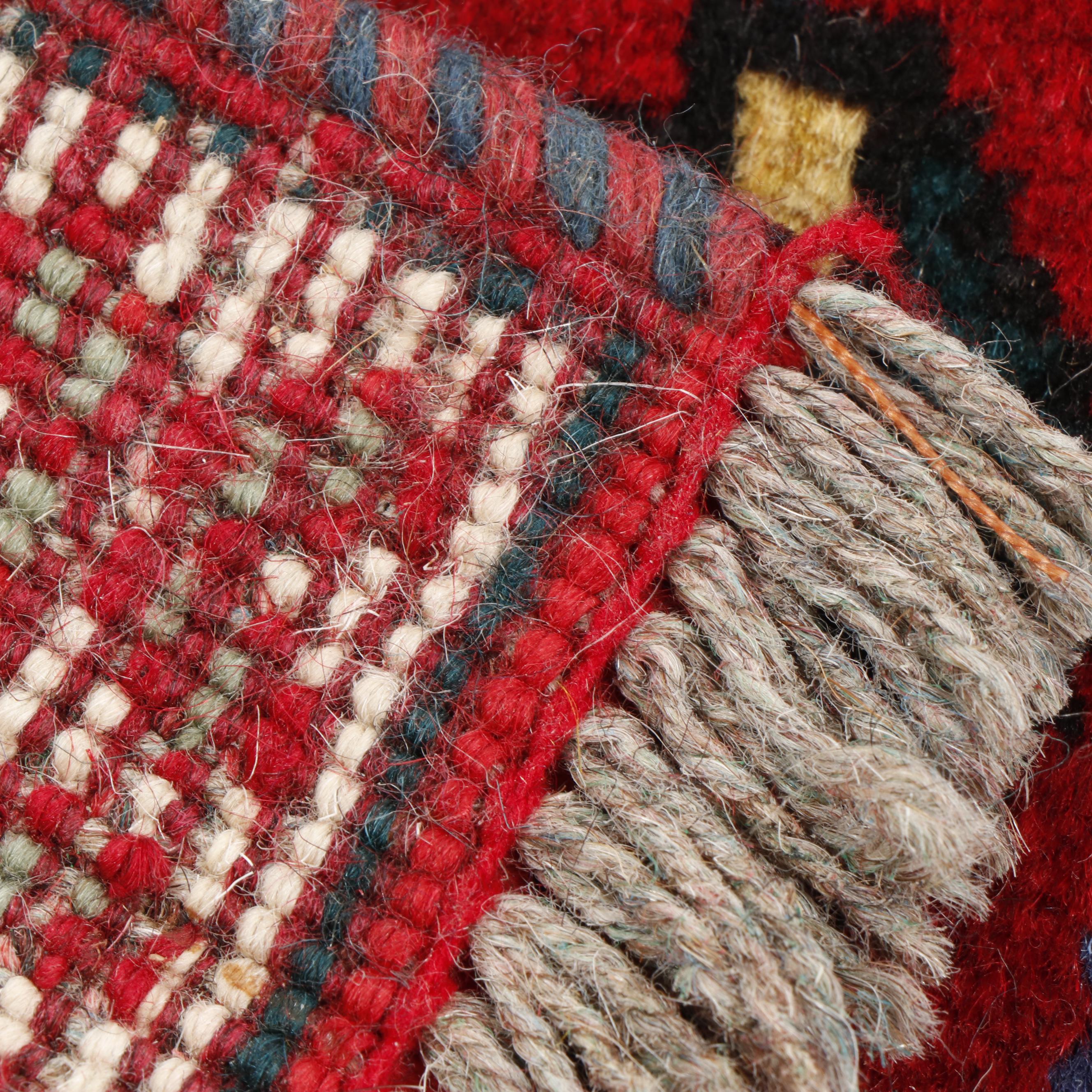 Hand-Knotted Persian Qashqai Wool Rug