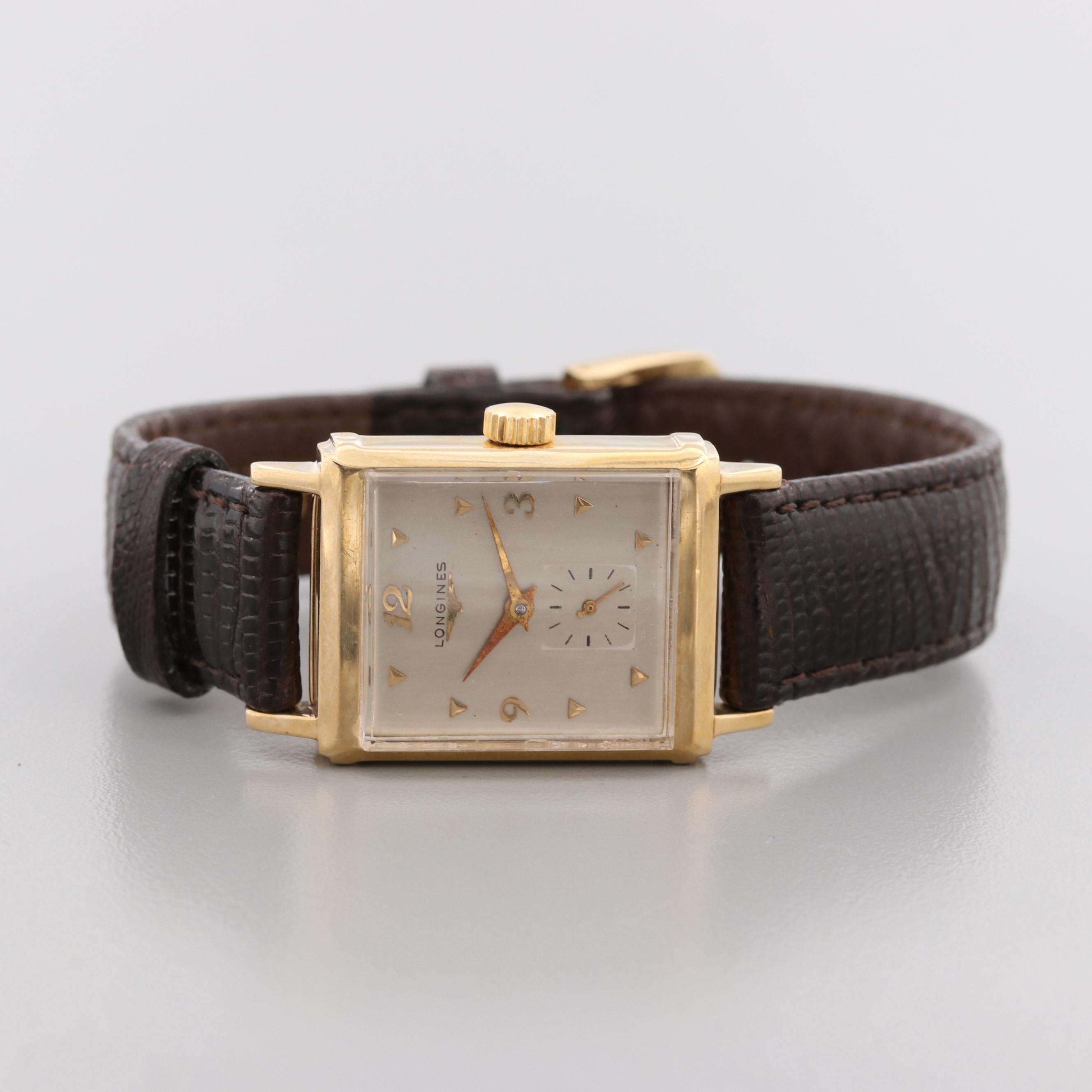 Vintage Longines 14K Yellow Gold Stem Wind Watch