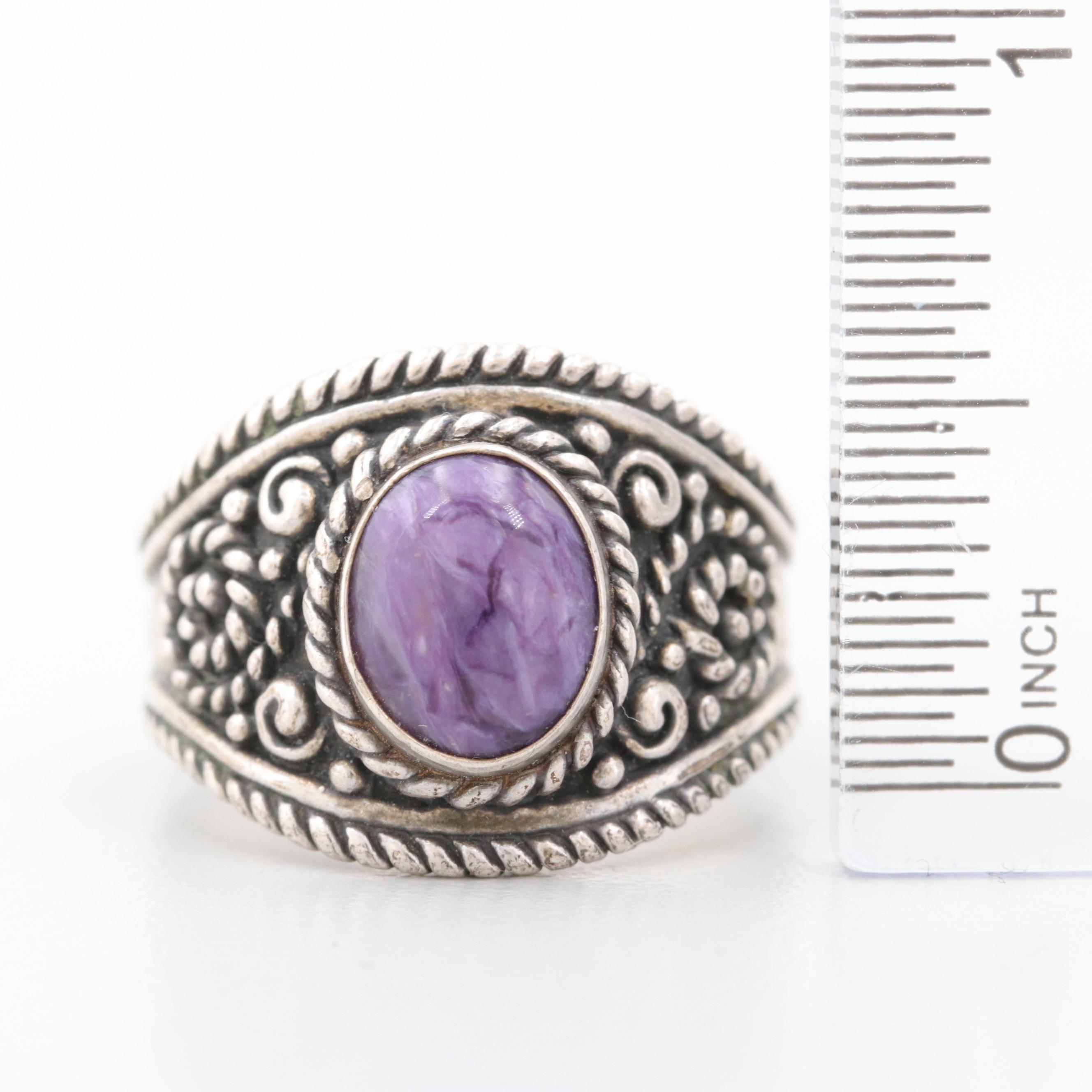 Relios by Carolyn Pollack Sterling Silver Charoite Ring