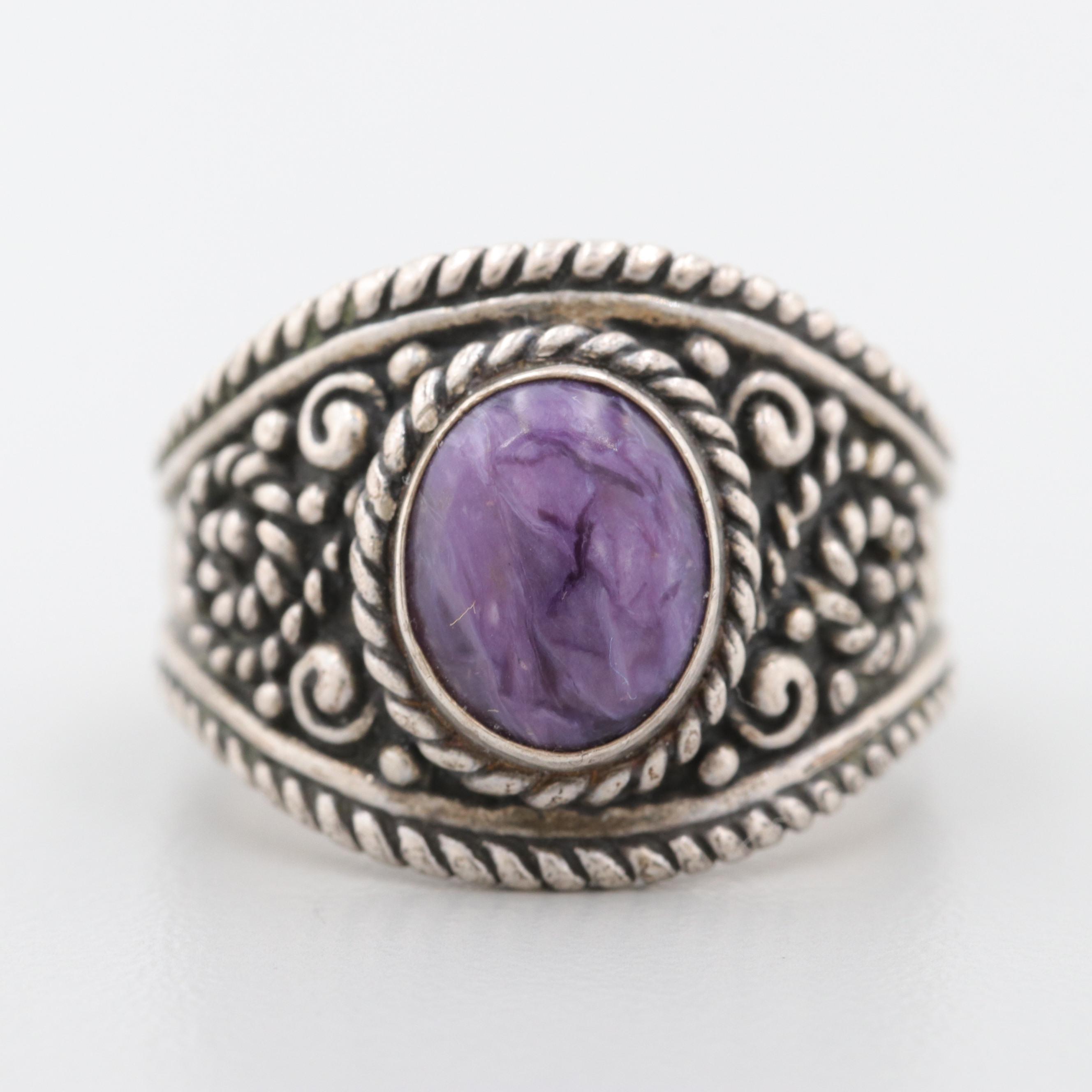 Relios by Carolyn Pollack Sterling Silver Charoite Ring