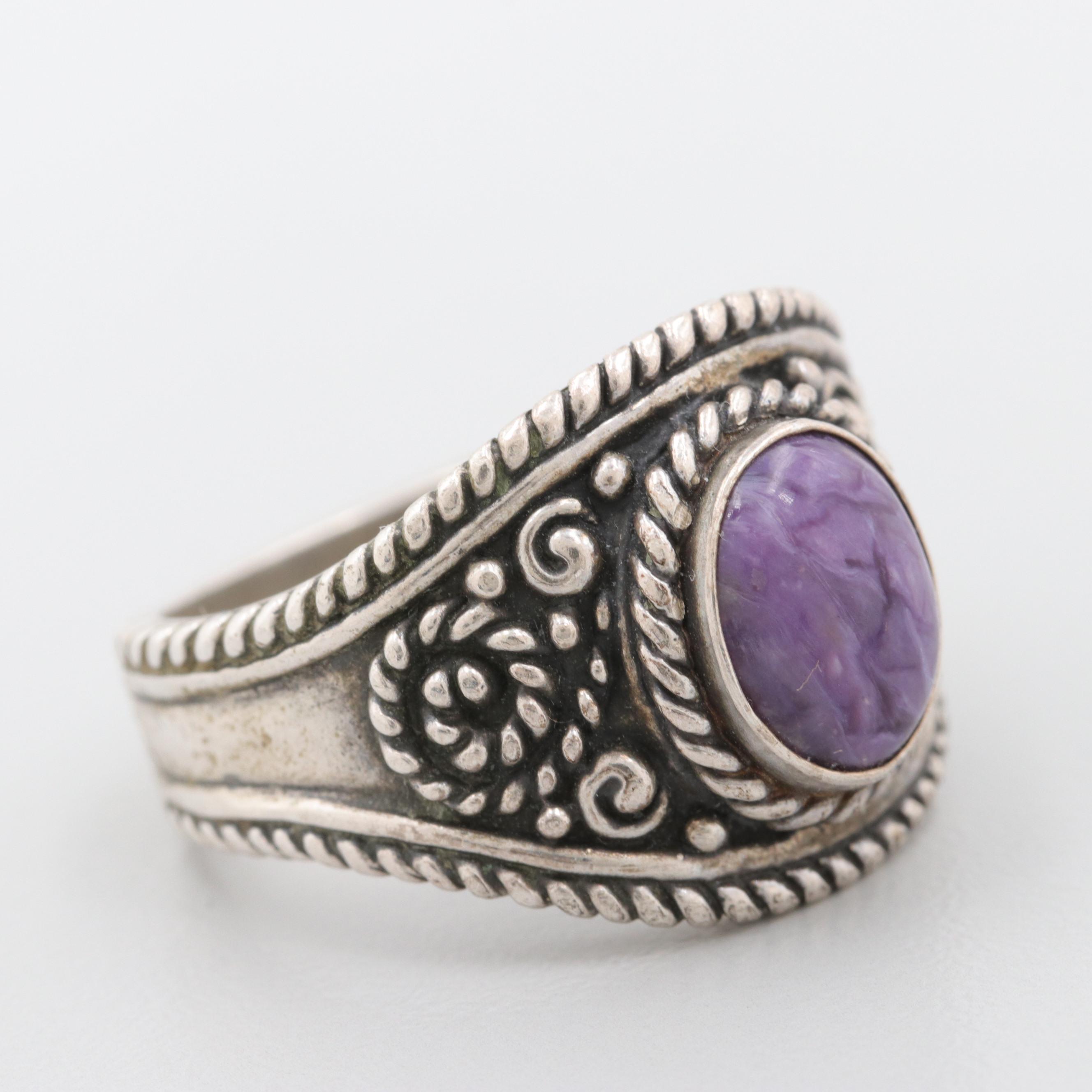 Relios by Carolyn Pollack Sterling Silver Charoite Ring
