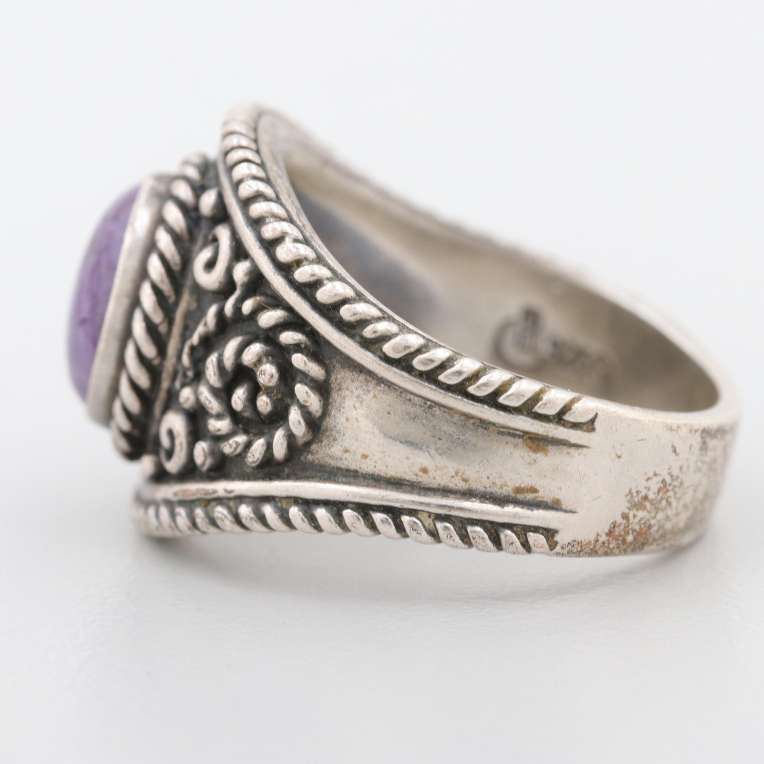Relios by Carolyn Pollack Sterling Silver Charoite Ring