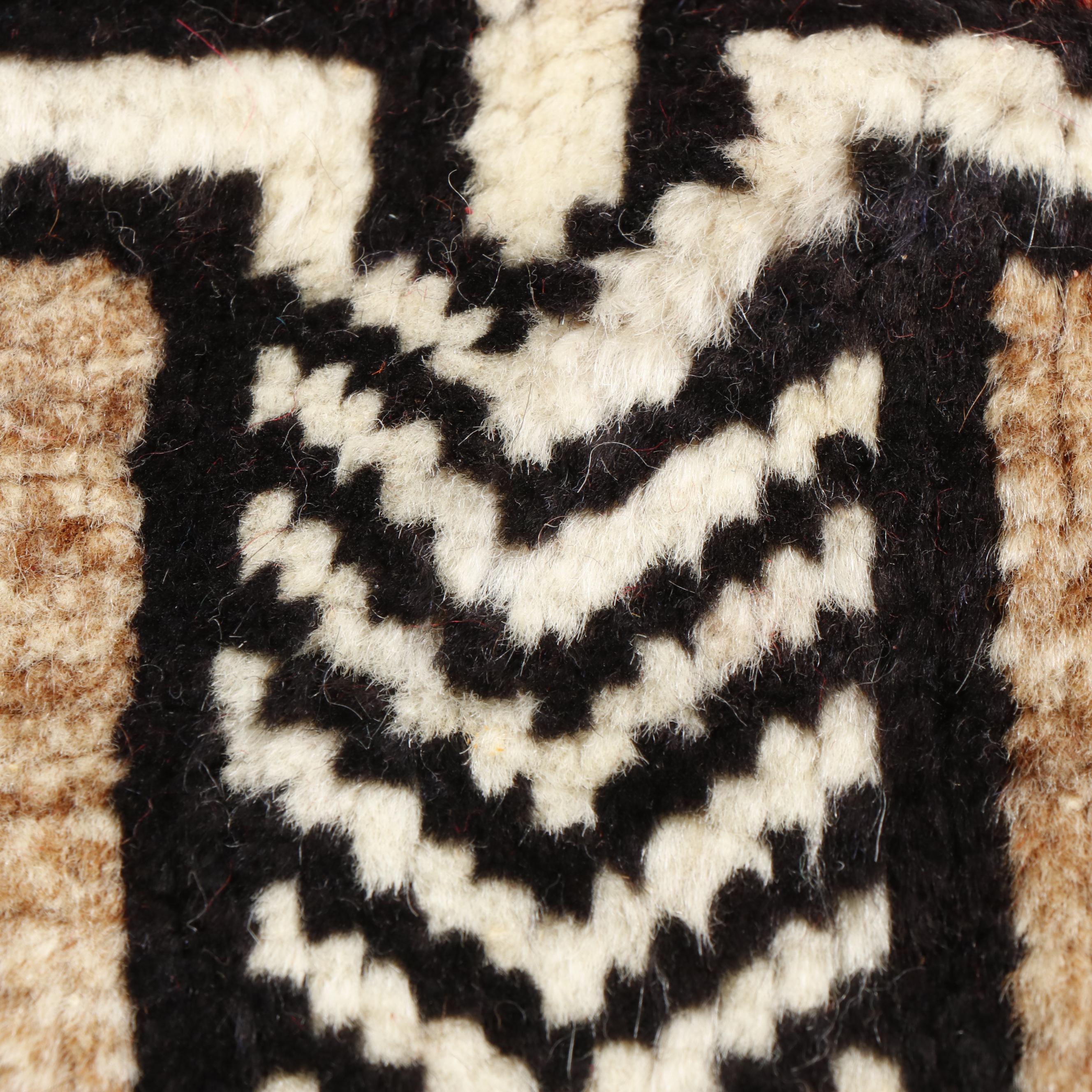 Hand-Knotted Persian Gabbeh Wool Rug