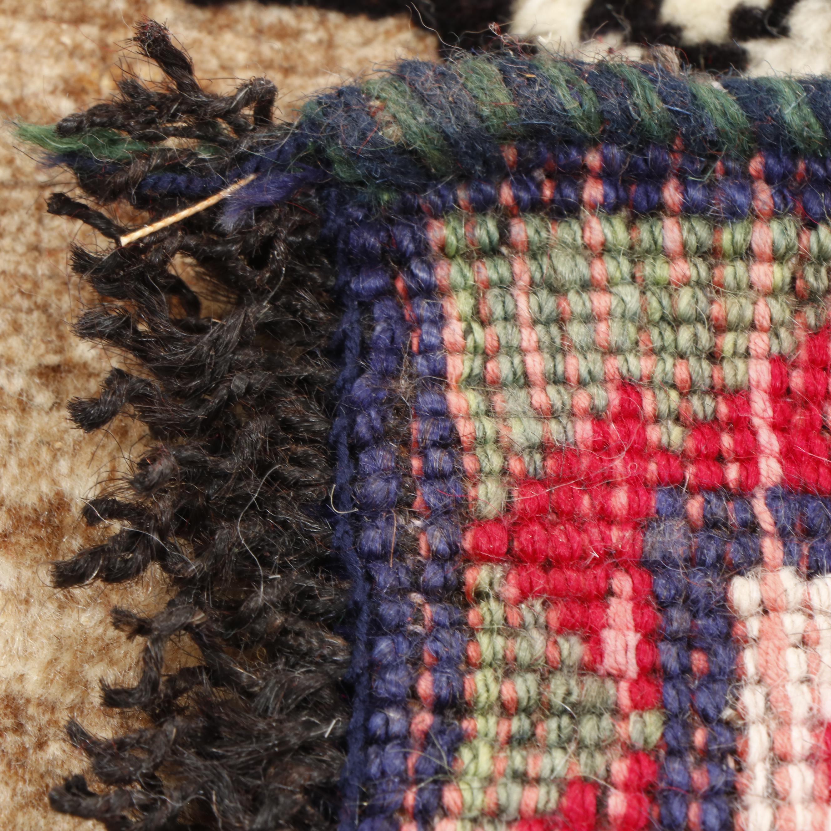 Hand-Knotted Persian Gabbeh Wool Rug