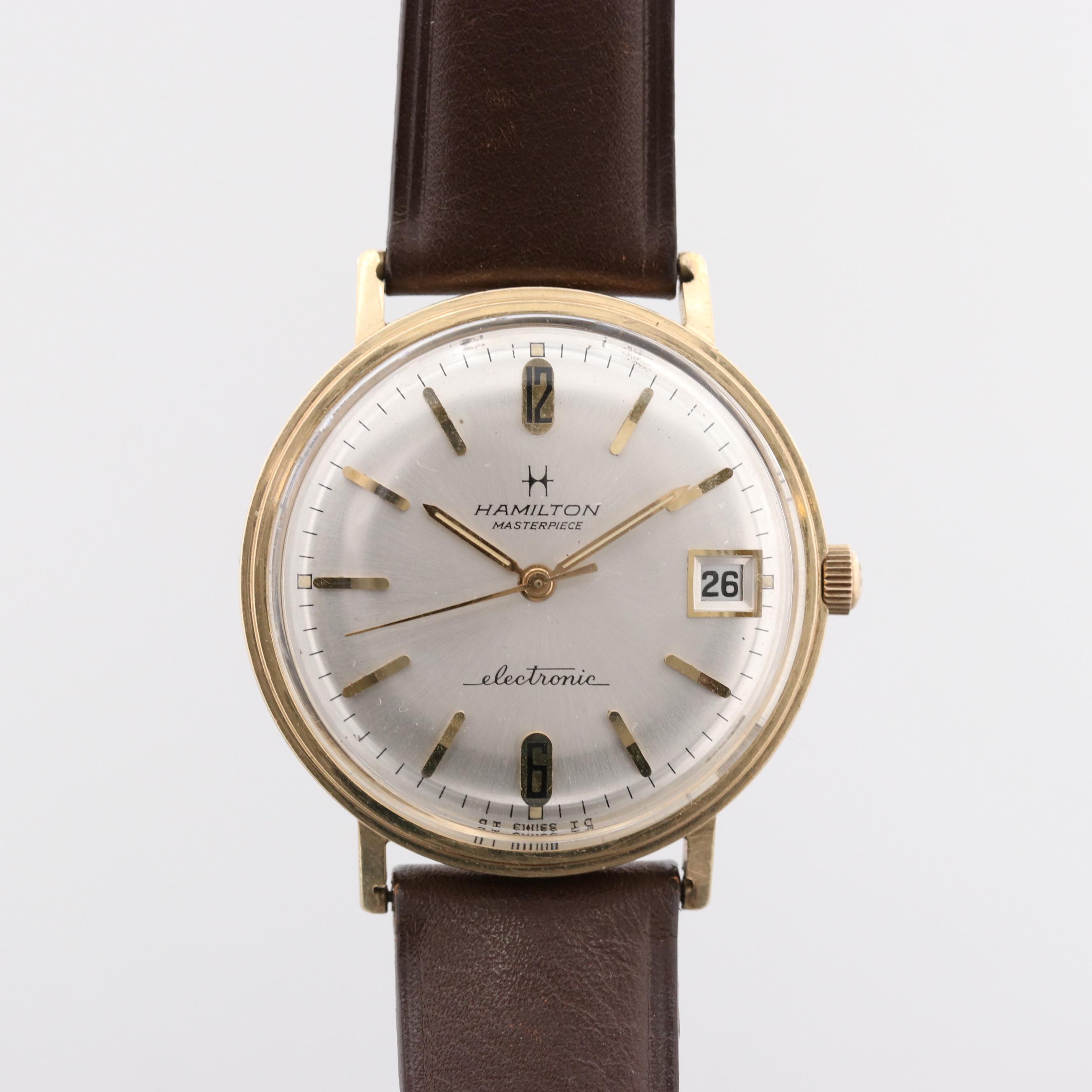 Hamilton Masterpiece 14K Yellow Gold Electronic Watch With Date Window