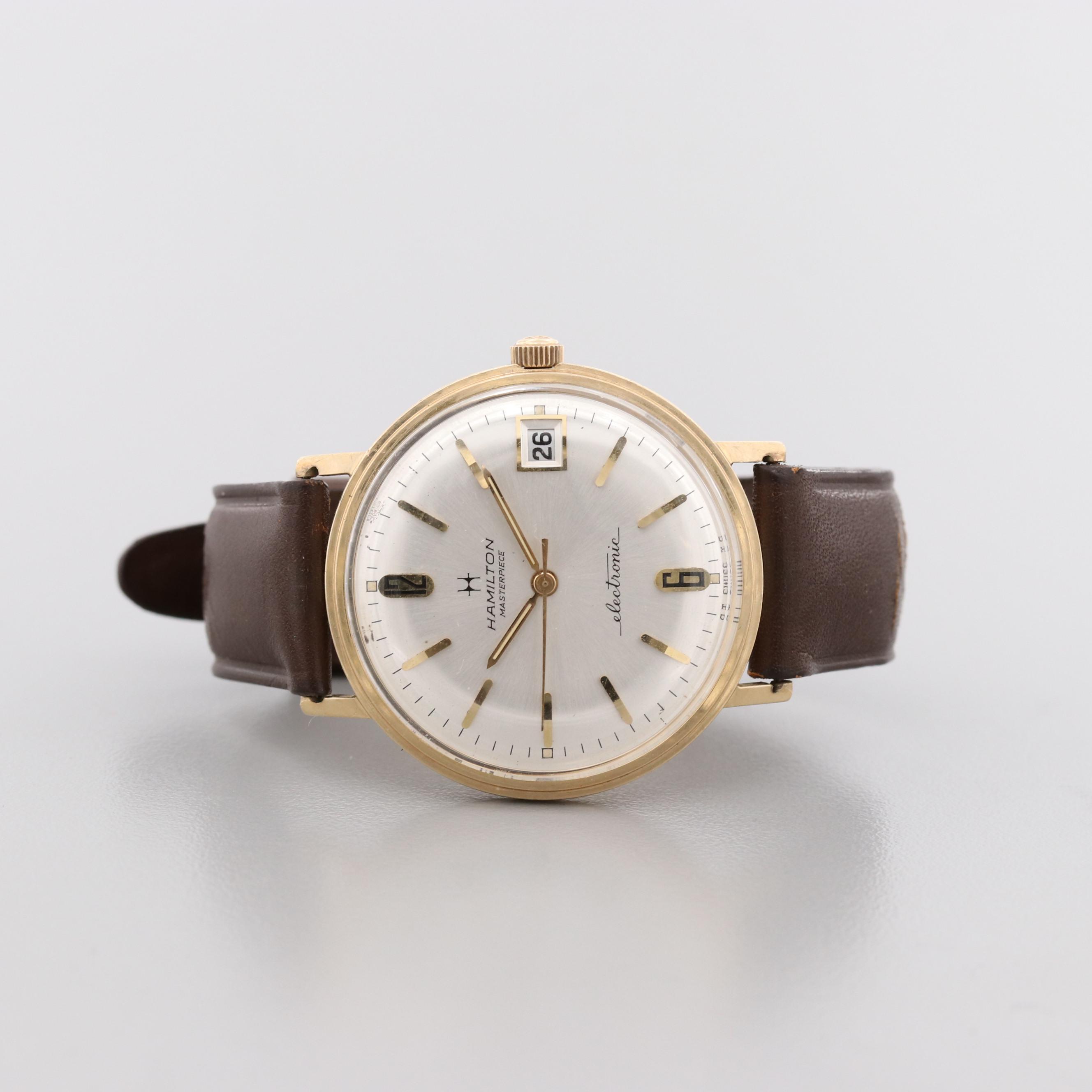 Hamilton Masterpiece 14K Yellow Gold Electronic Watch With Date Window