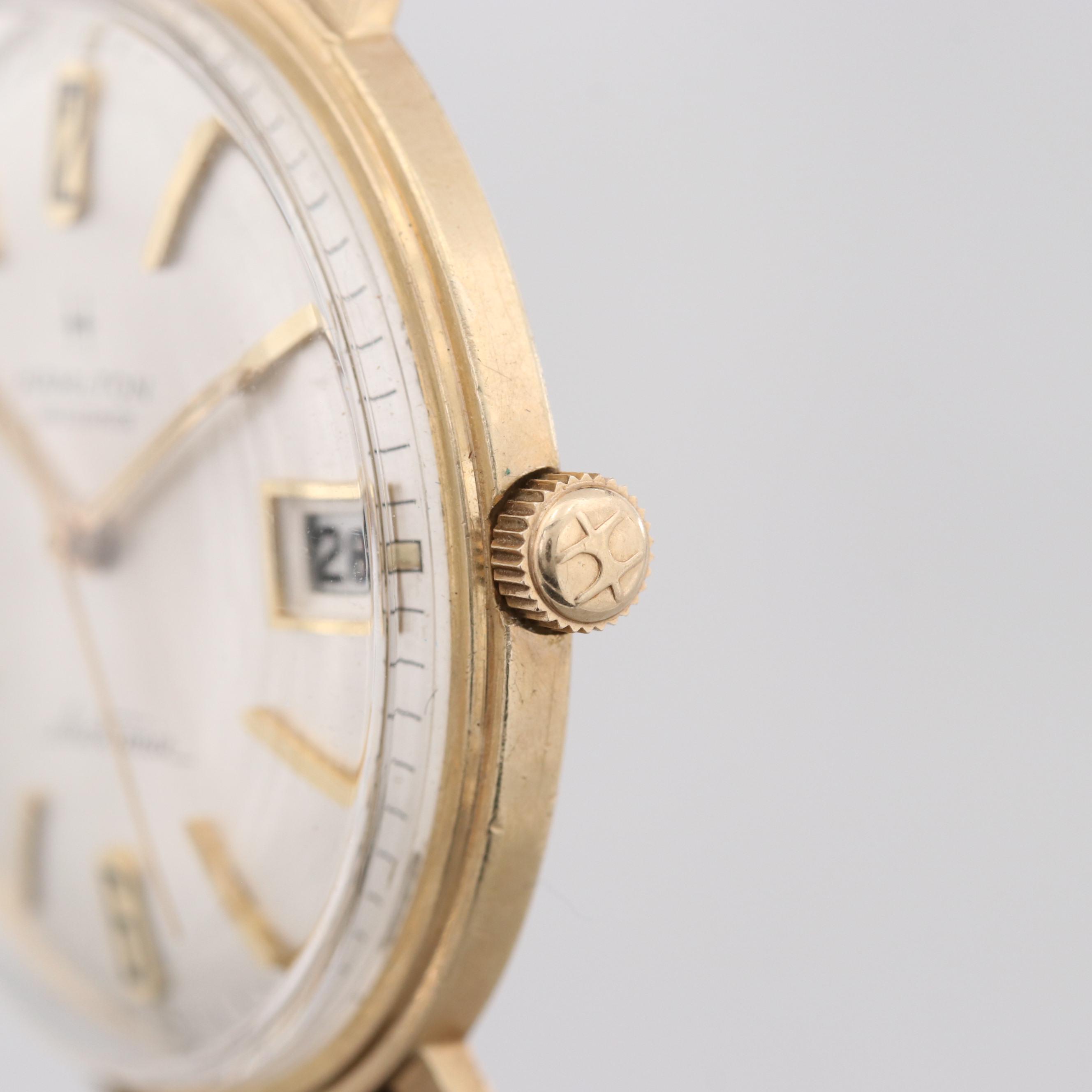 Hamilton Masterpiece 14K Yellow Gold Electronic Watch With Date Window