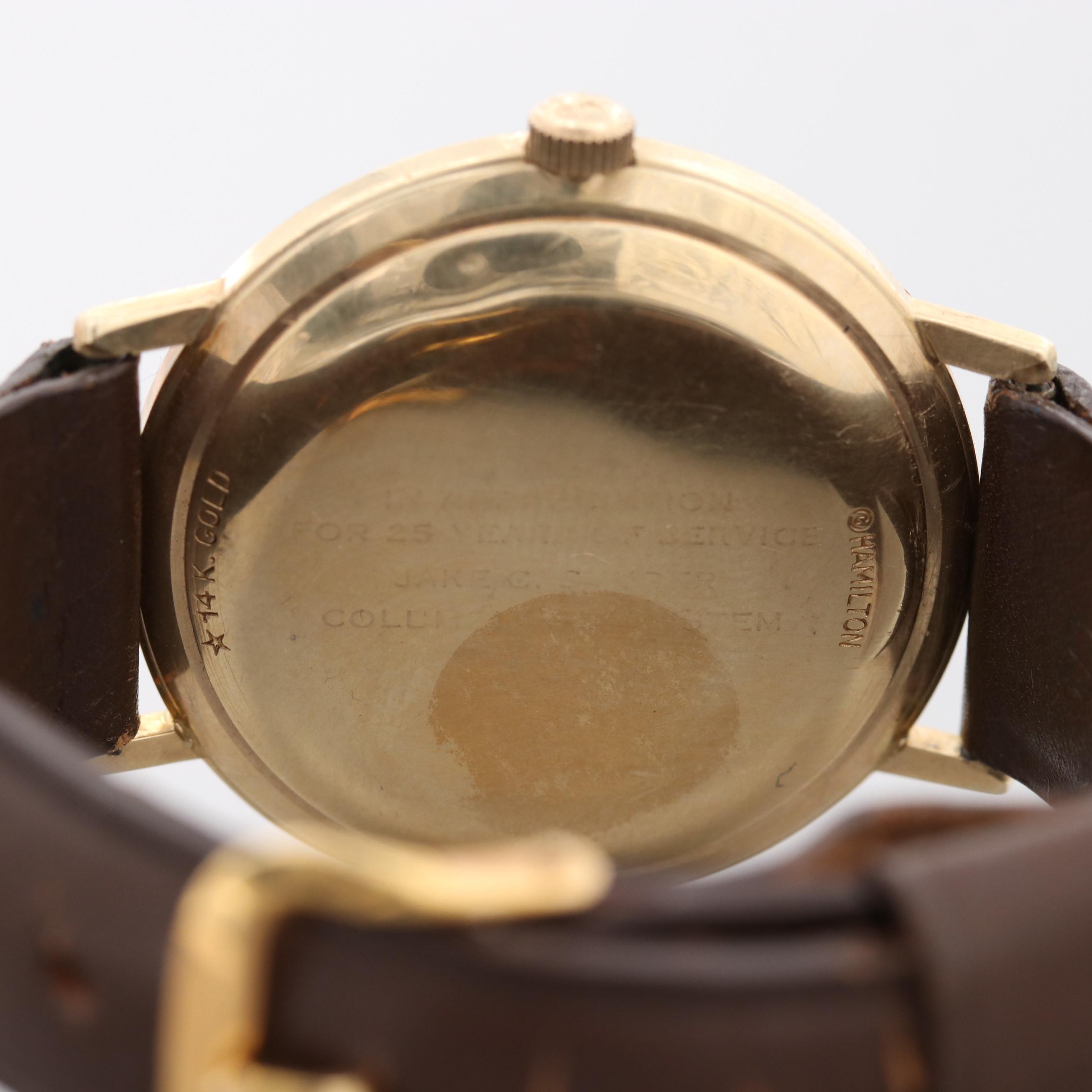 Hamilton Masterpiece 14K Yellow Gold Electronic Watch With Date Window