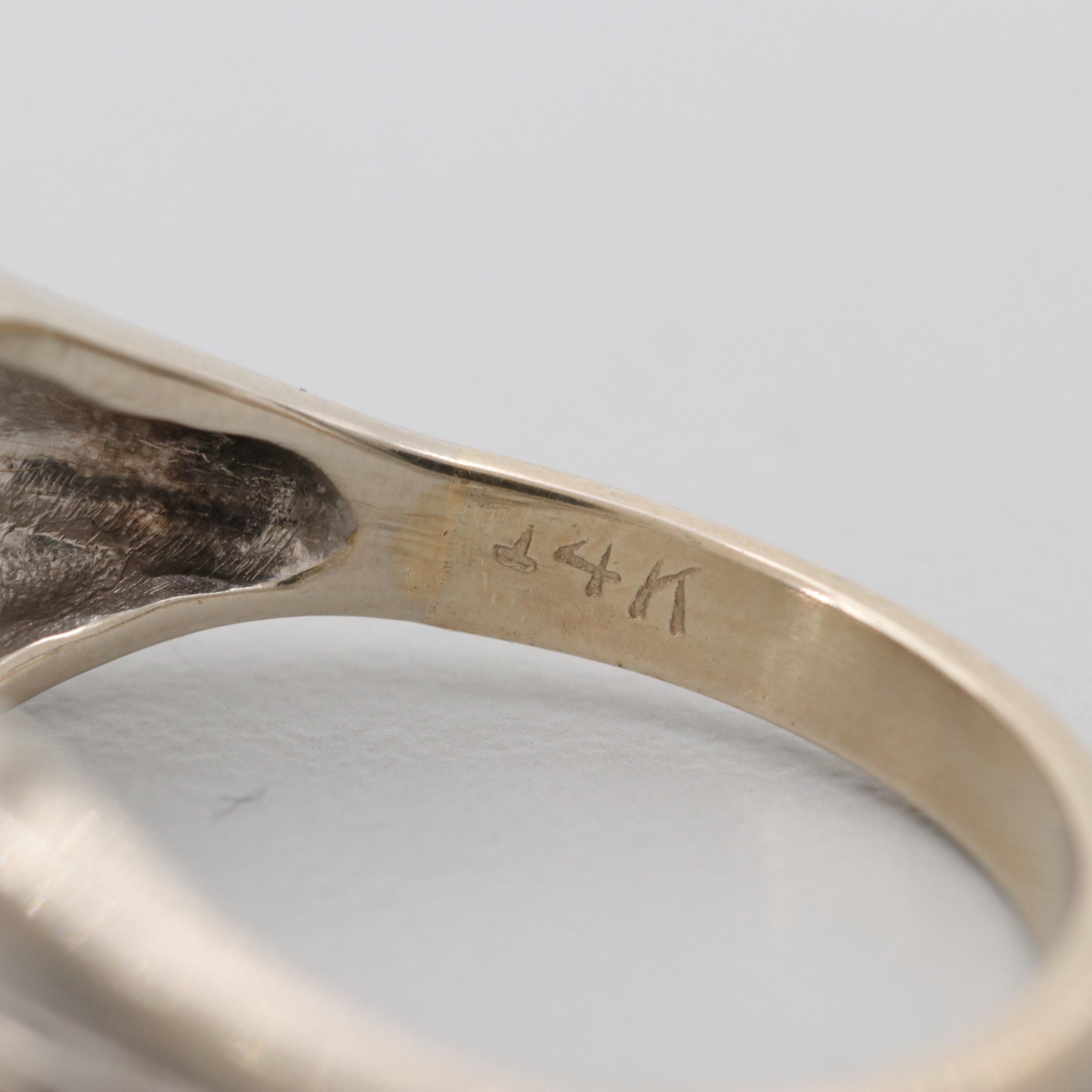 Vintage 14K White Gold Diamond Ring