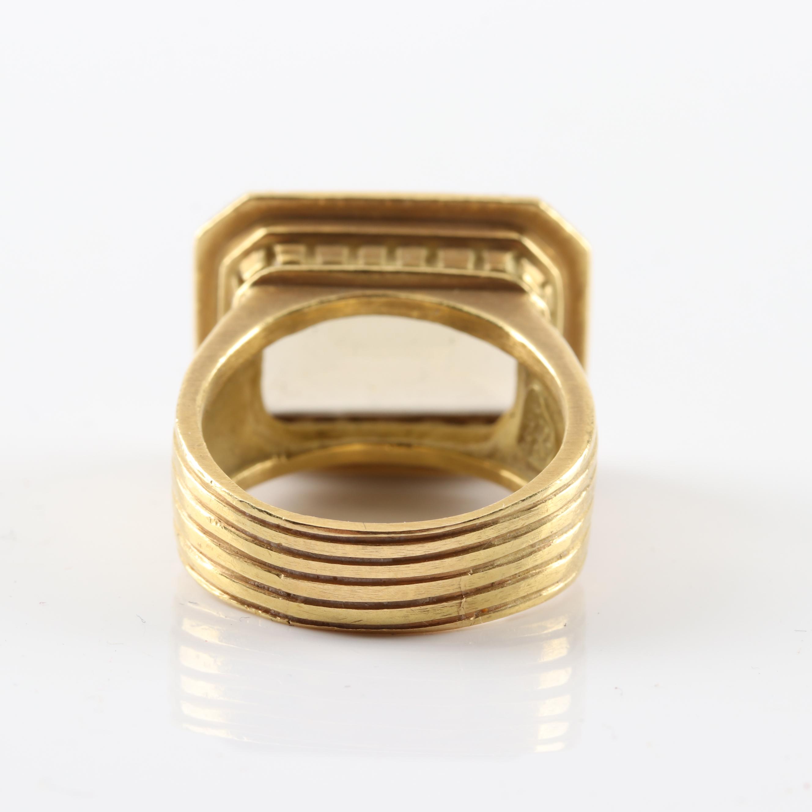 Slane & Slane 18K Yellow Gold 11.35 CT Citrine and Diamond Ring