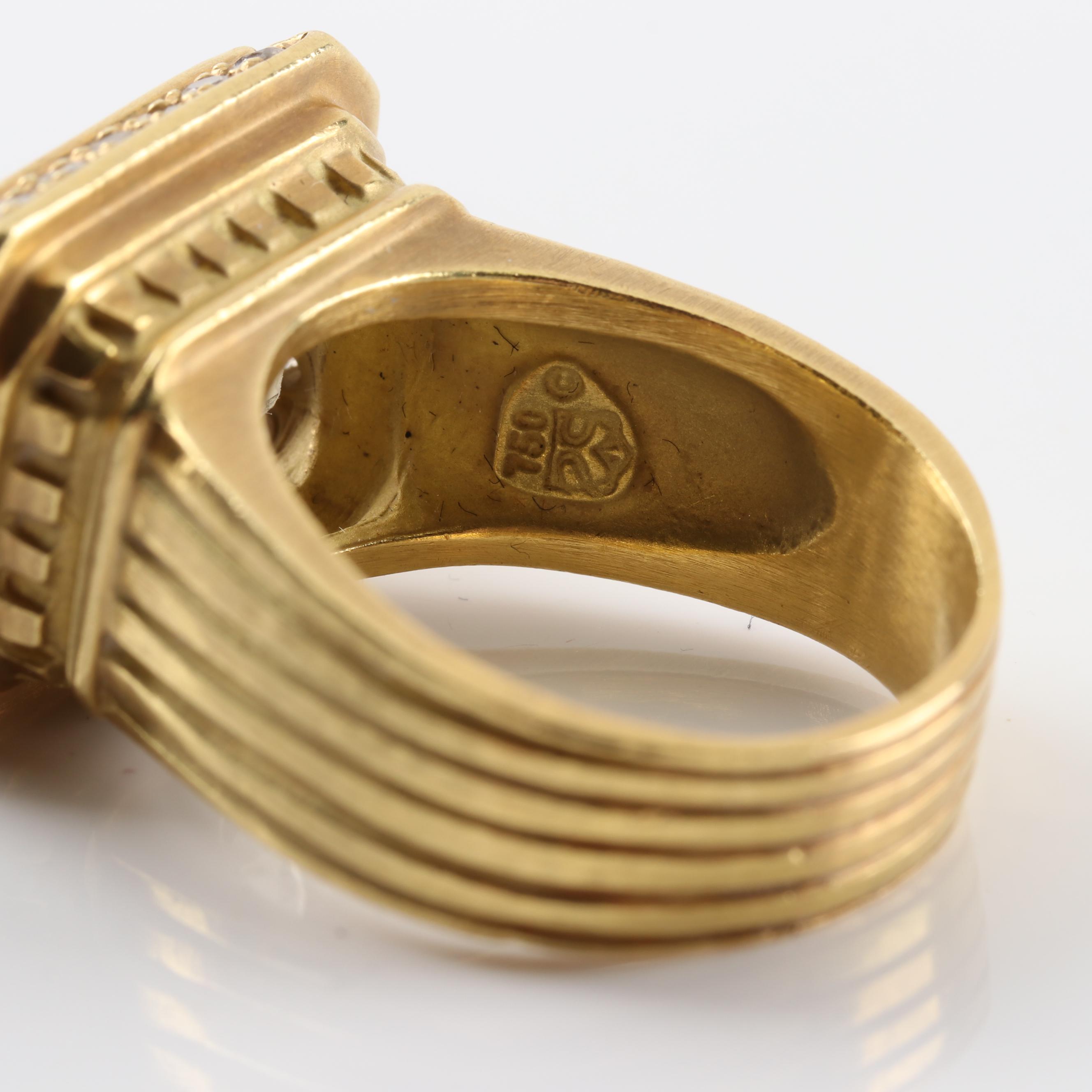 Slane & Slane 18K Yellow Gold 11.35 CT Citrine and Diamond Ring