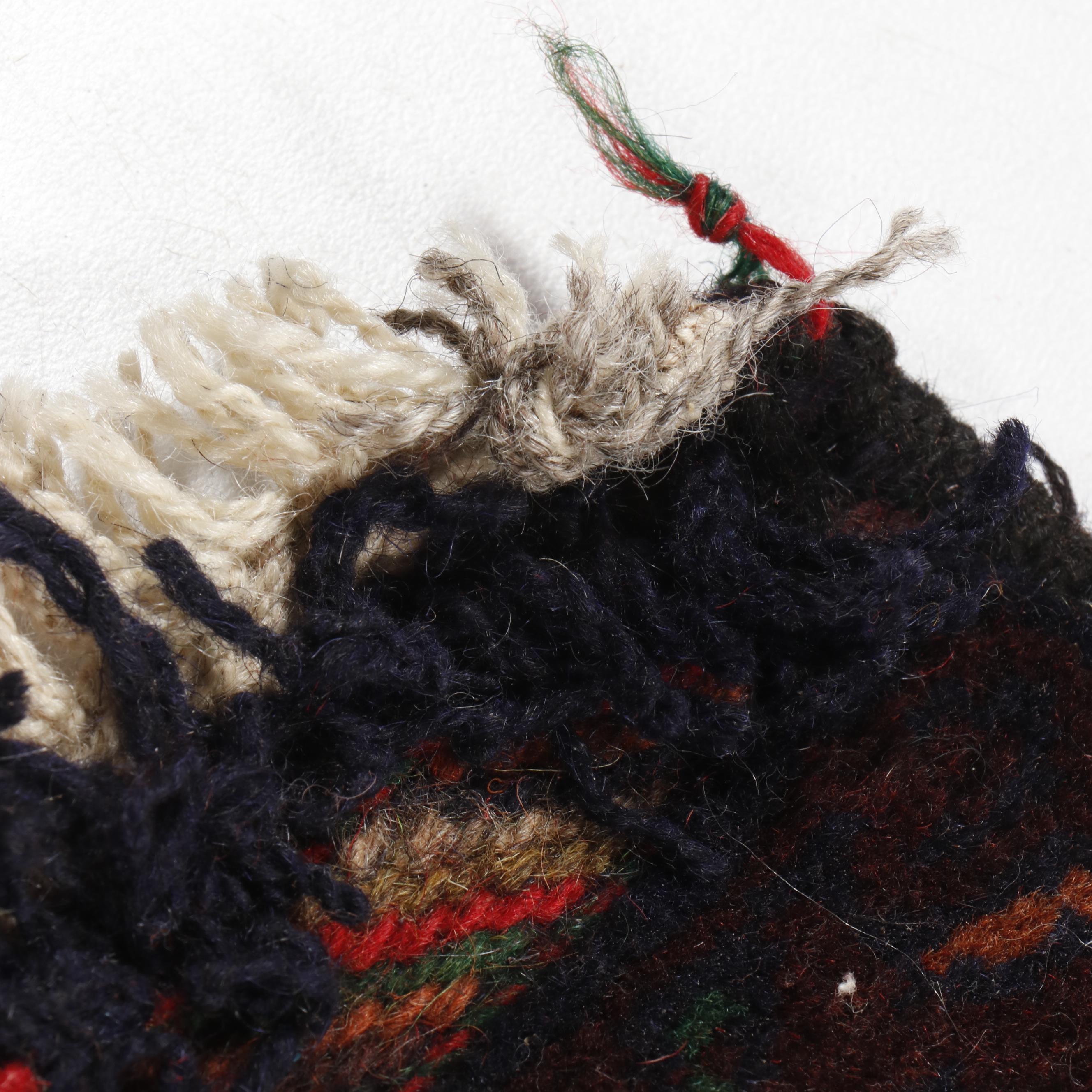 Hand-Knotted Afghan Baluch Wool Rug