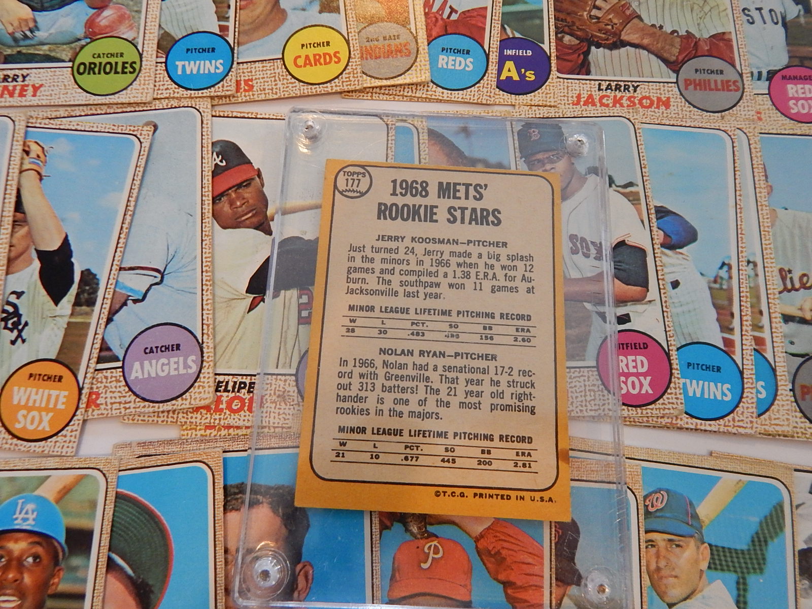 1968 Topps Nolan Ryan Rookie Card #177 with Over 100 1968 Topps Baseball Cards