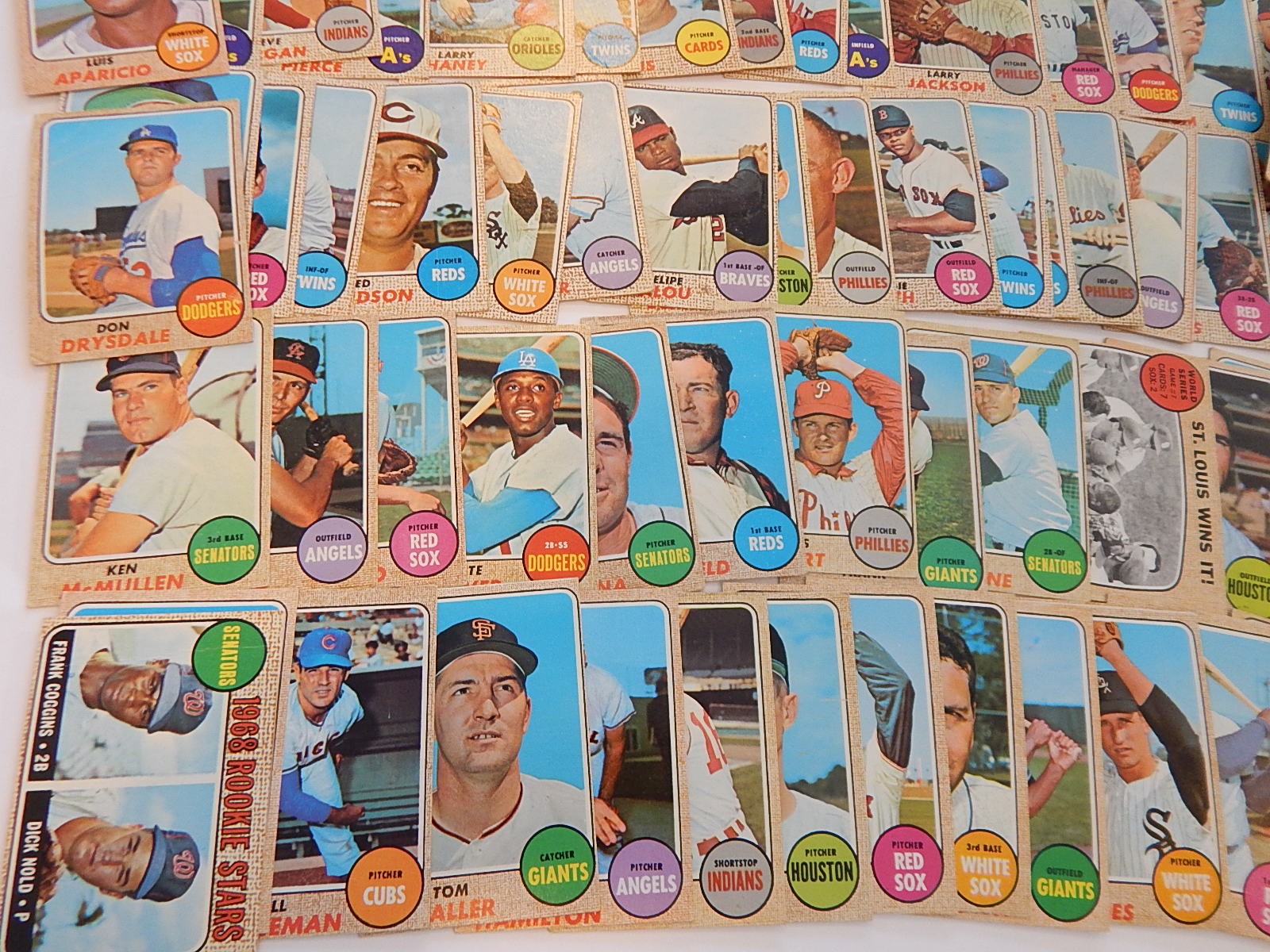 1968 Topps Nolan Ryan Rookie Card #177 with Over 100 1968 Topps Baseball Cards