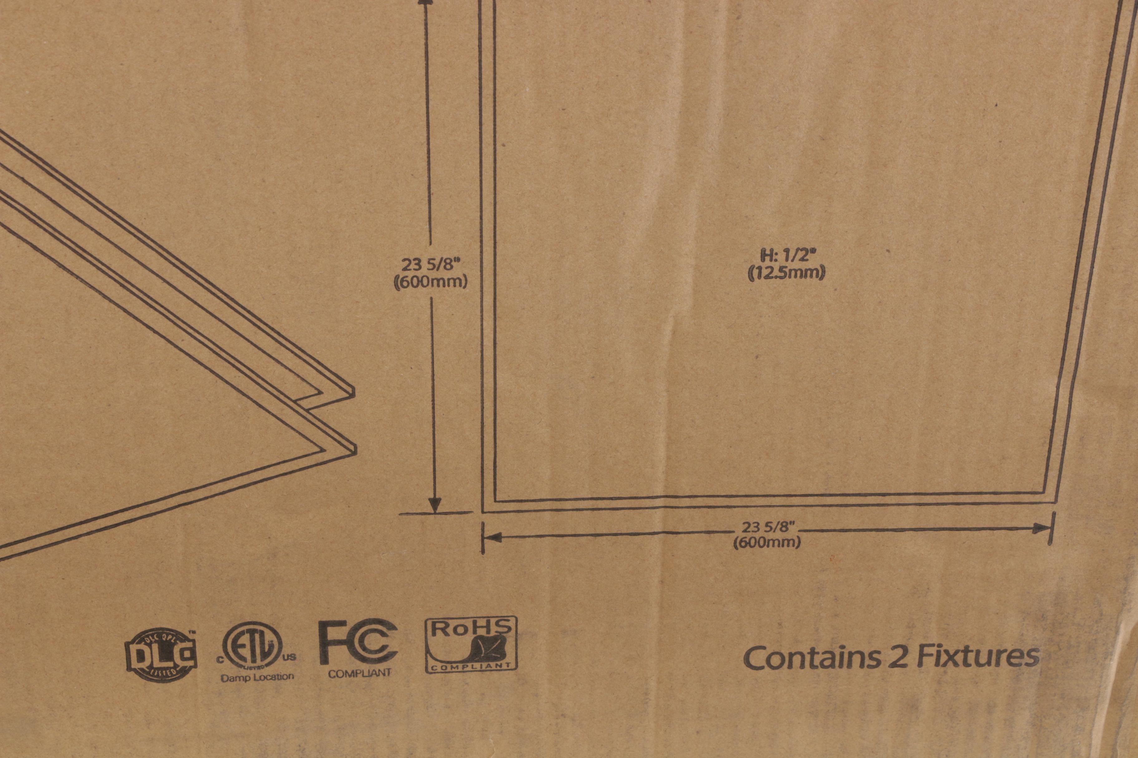 Satco Nuvo 2'x2' LED Flat Panel Lighting Fixtures 2-Pack